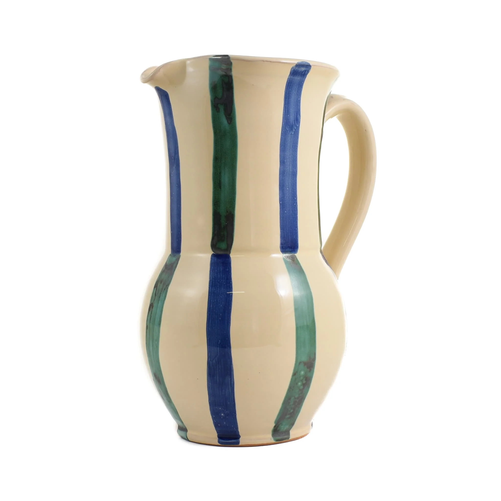 Puglia Aquamarine and Blue Stripe Pitcher - Image 2