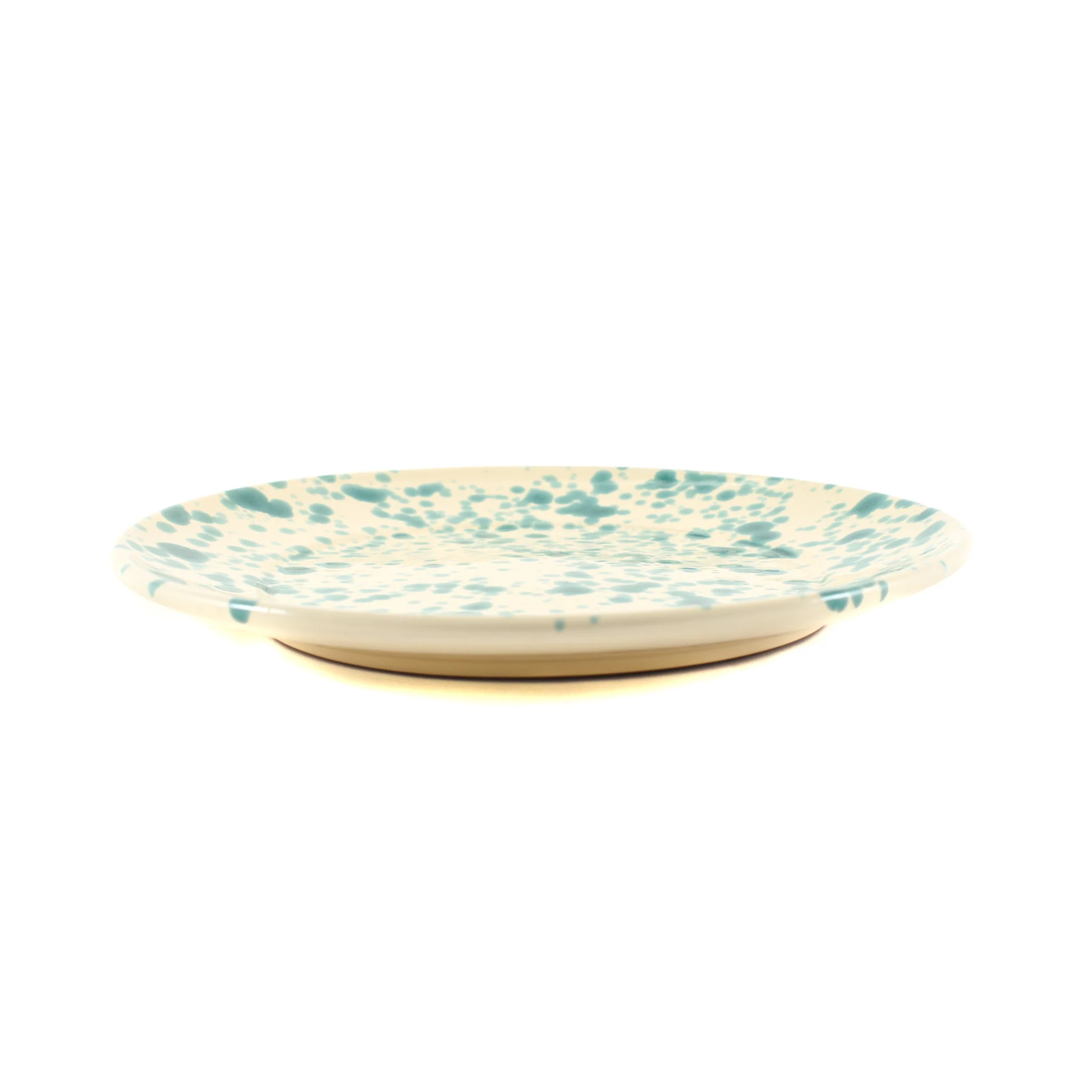 Puglia Aquamarine Splatter Dinner Plate, 27cm - Image 2