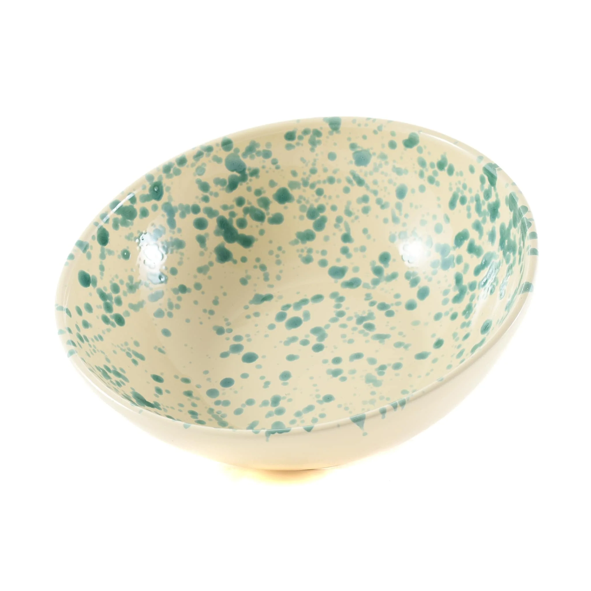 Puglia Aquamarine Splatter Large Salad Bowl, 28cm - Image 2