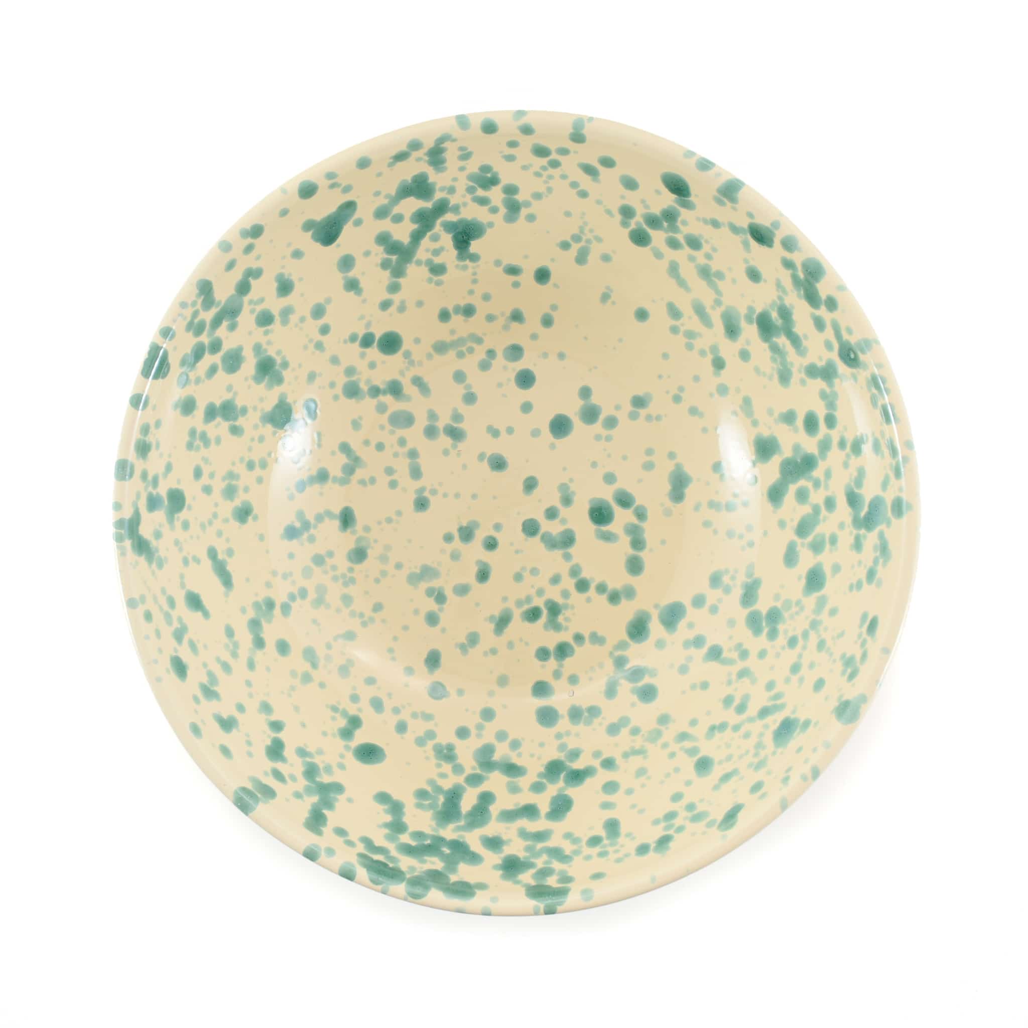Puglia Aquamarine Splatter Large Salad Bowl, 28cm - Image 3