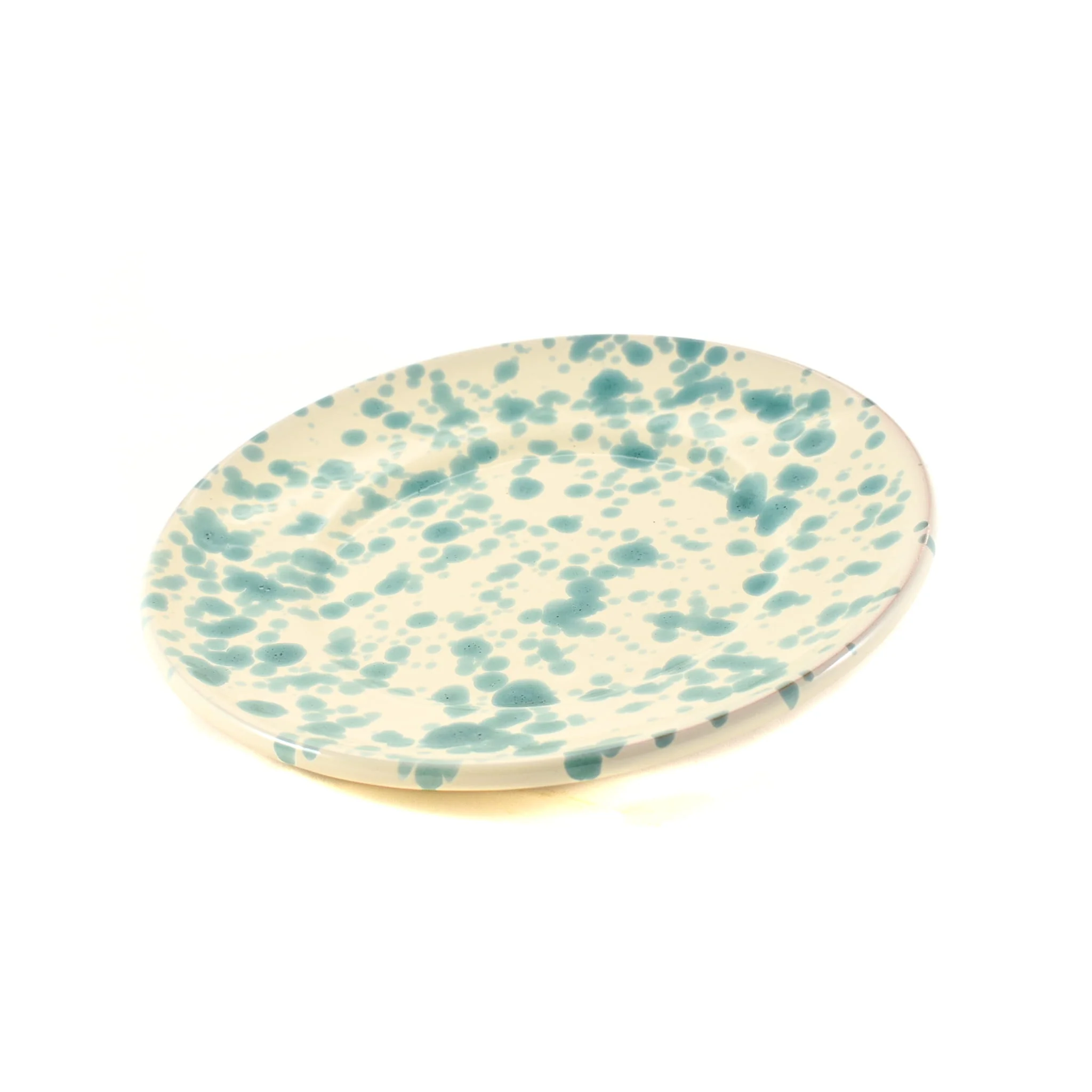 Puglia Aquamarine Splatter Side Plate, 19cm - Image 3