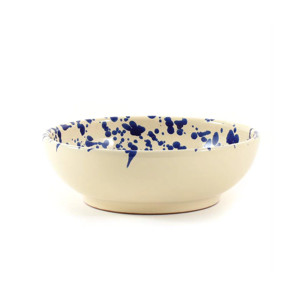 Puglia Blue Splatter Bowl, 19cm