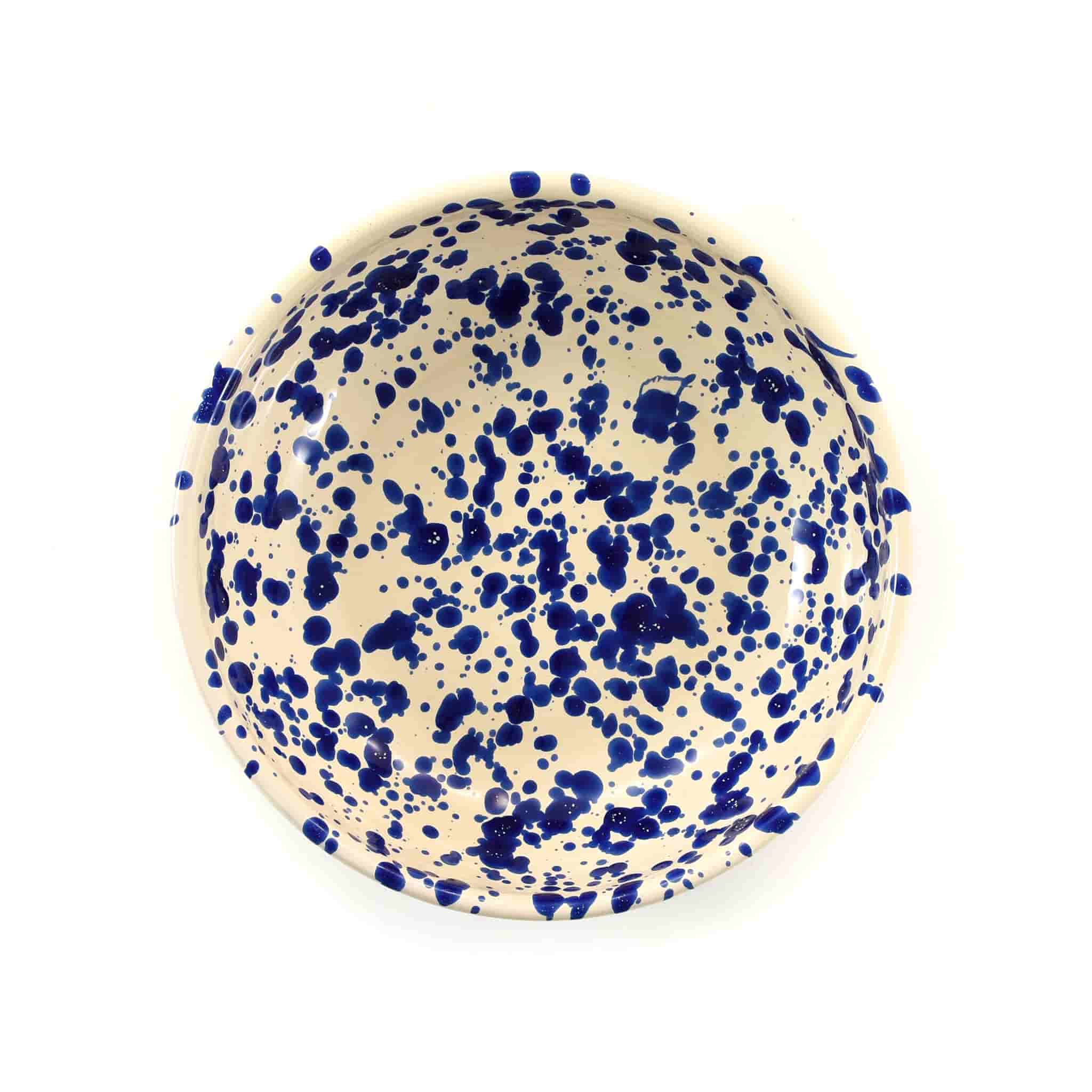 Puglia Blue Splatter Bowl, 19cm - Image 2
