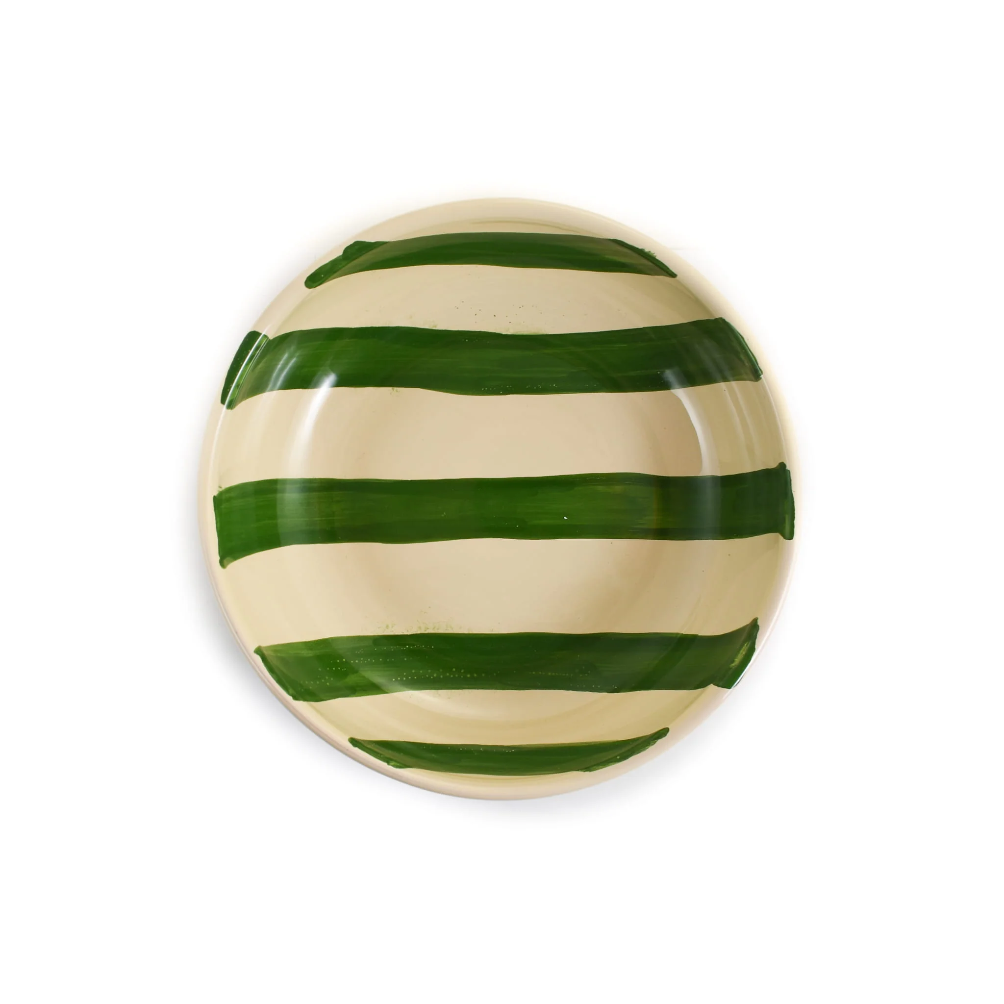 Puglia Green Stripe Bowl, 19cm - Image 3
