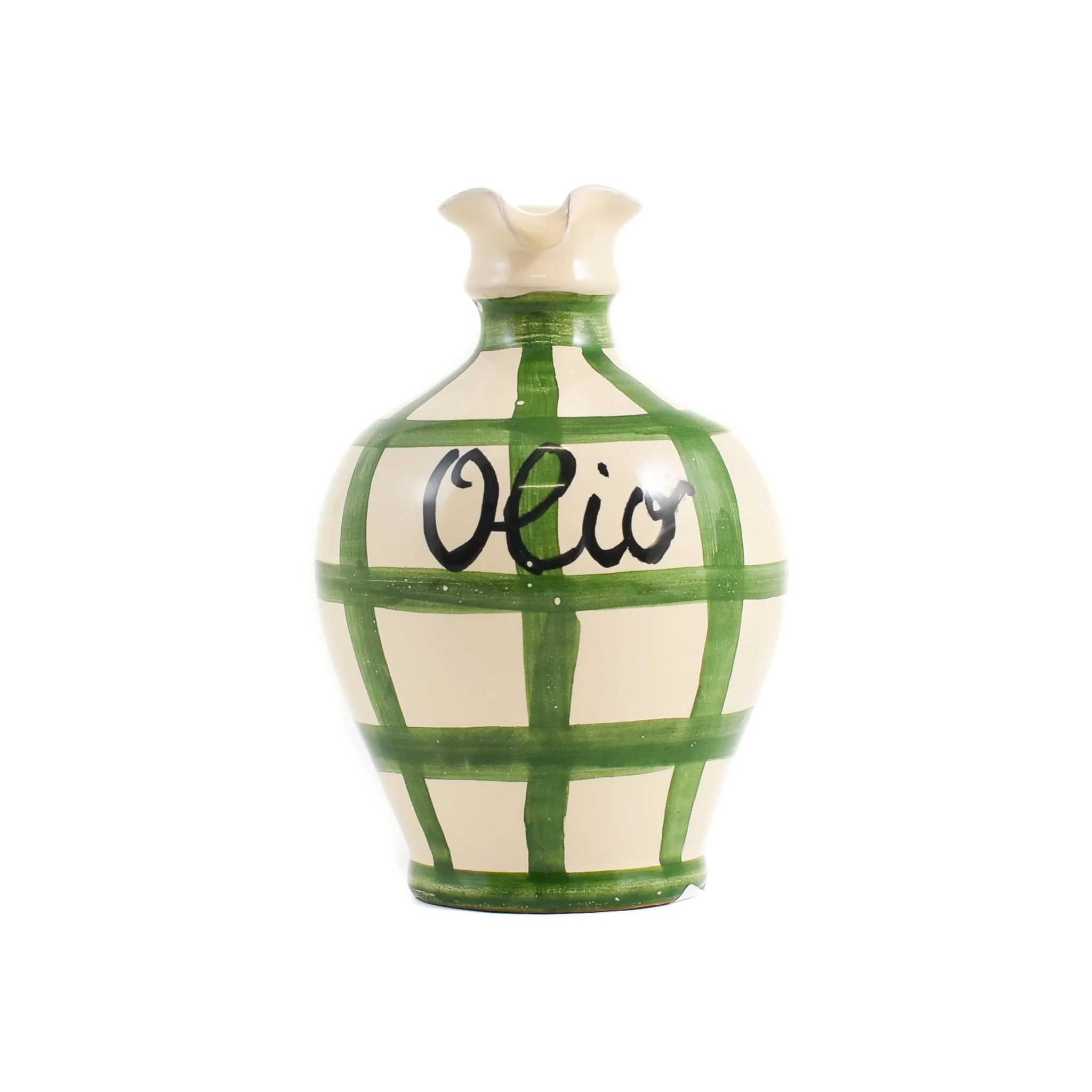 Puglia Green Stripe Oil Bottle, 250ml - Image 2