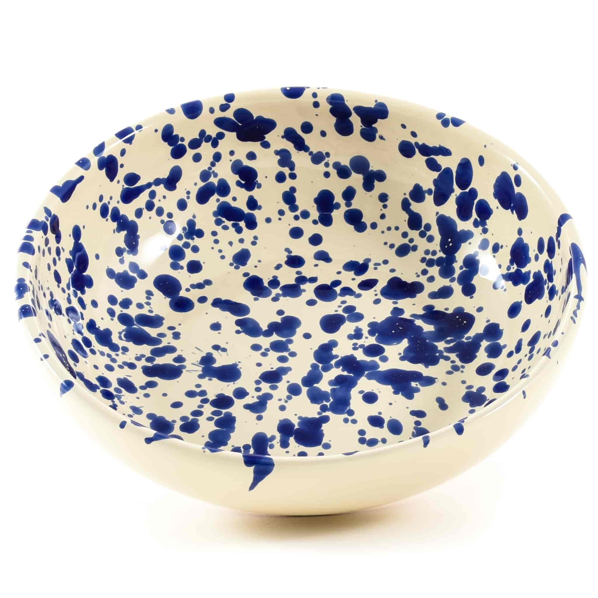 Puglia Blue Splatter Large Salad Bowl, 28cm - Image 2