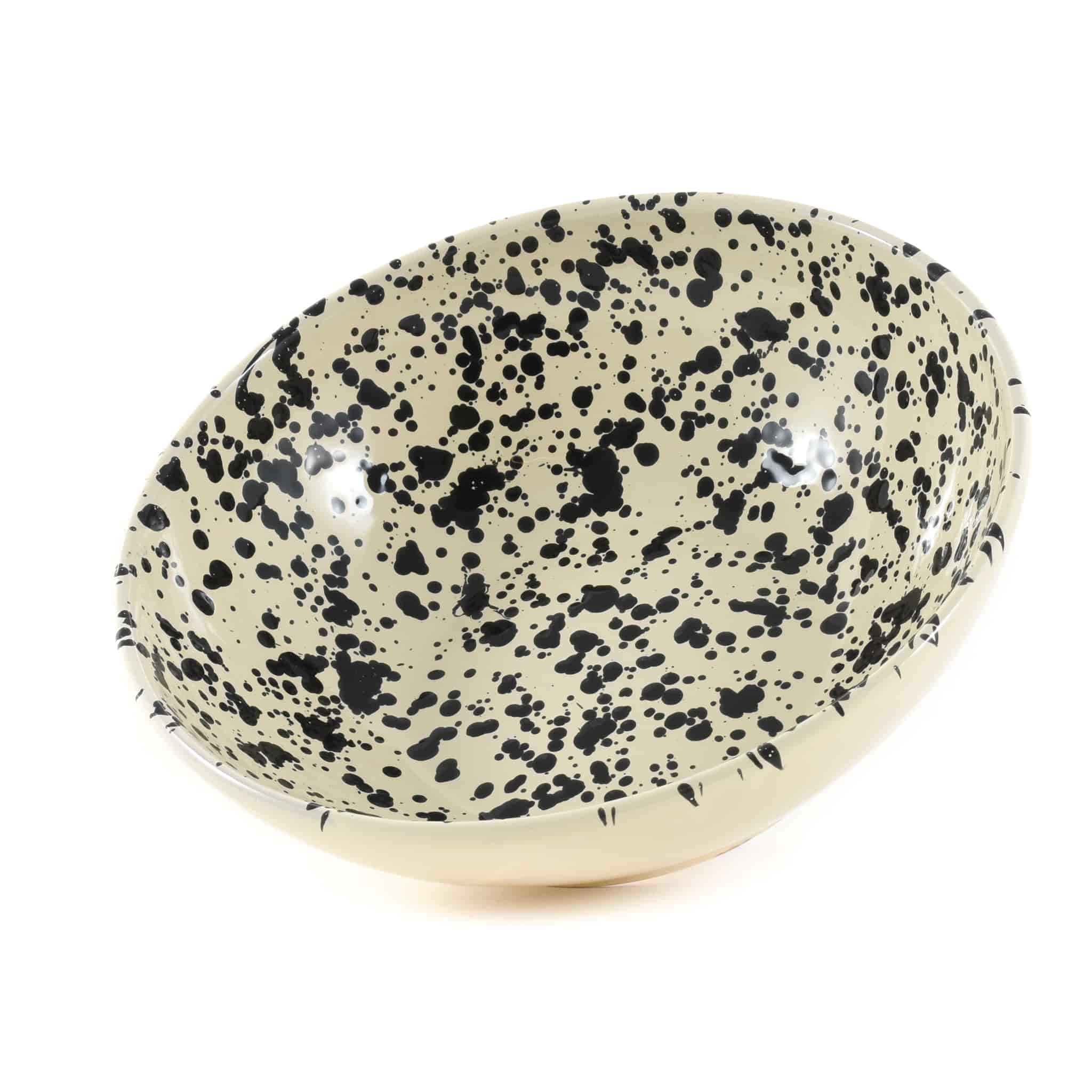 Puglia Black Splatter Large Salad Bowl, 28cm - Image 2