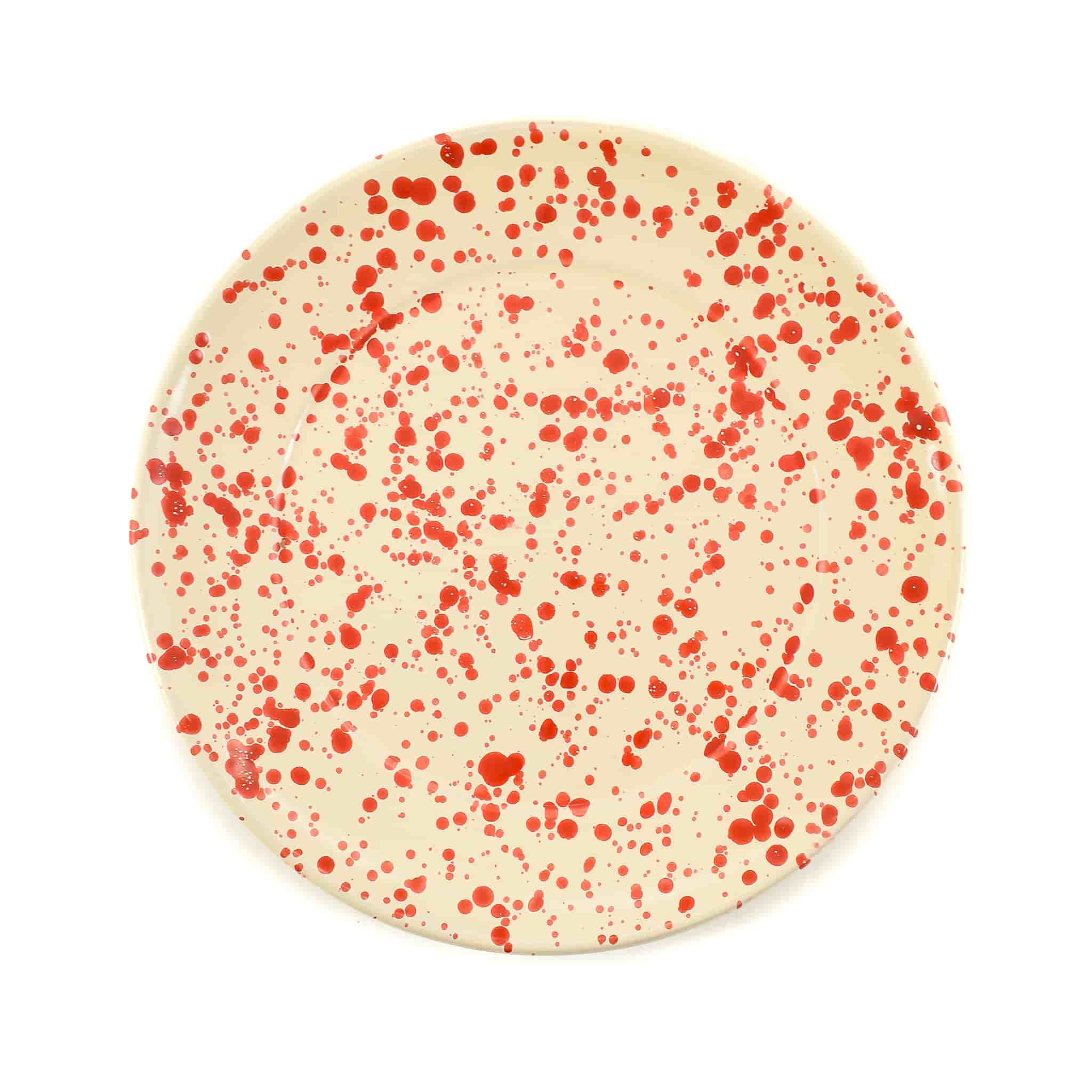 Puglia Red Splatter Dinner Plate, 27cm