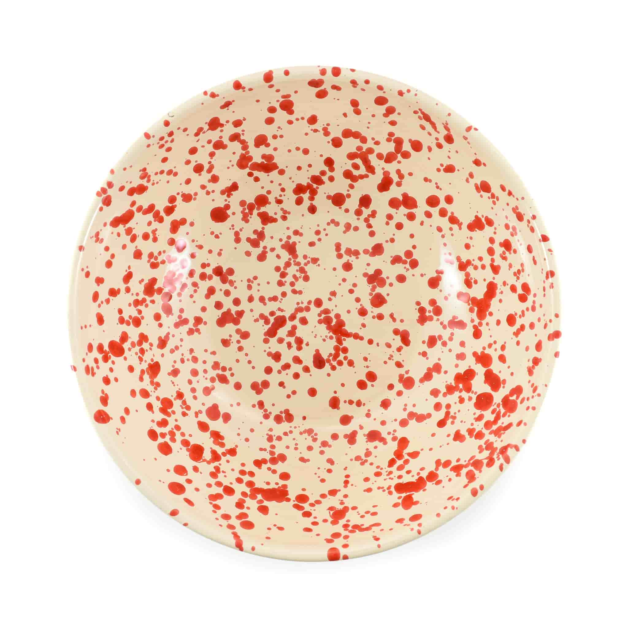 Puglia Red Splatter Large Salad Bowl, 28cm - Image 3