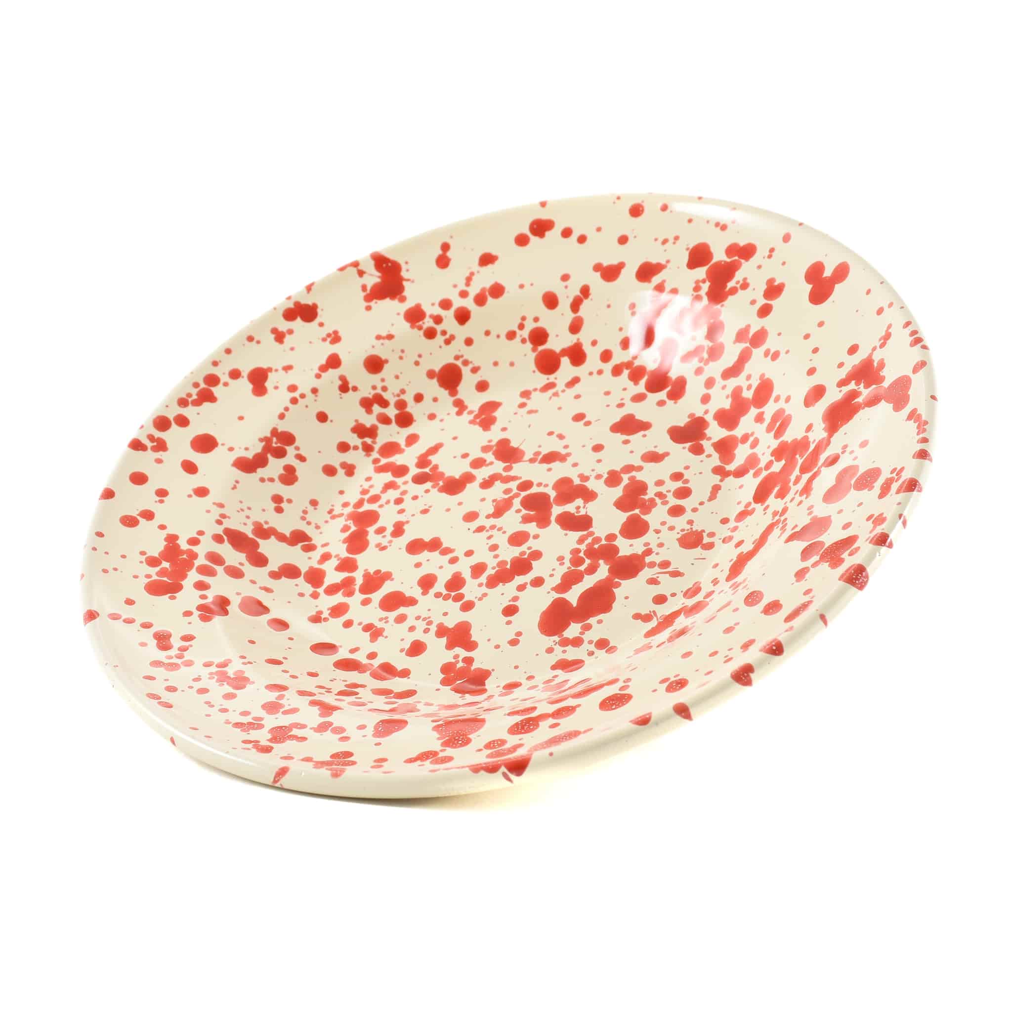 Puglia Red Splatter Pasta Bowl, 29cm - Image 2