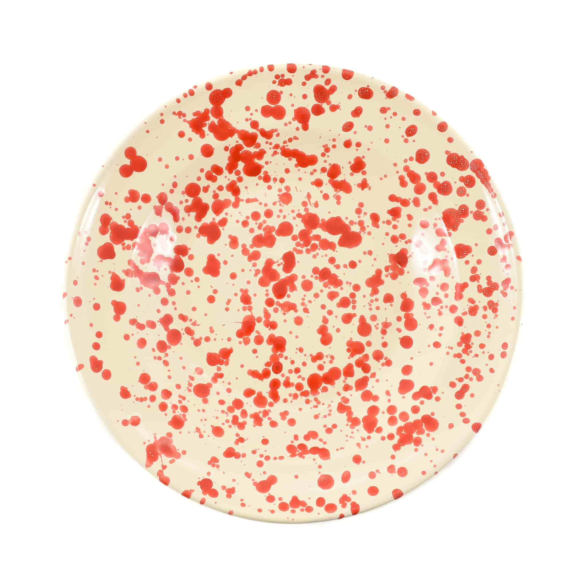Puglia Red Splatter Pasta Bowl, 29cm - Image 3