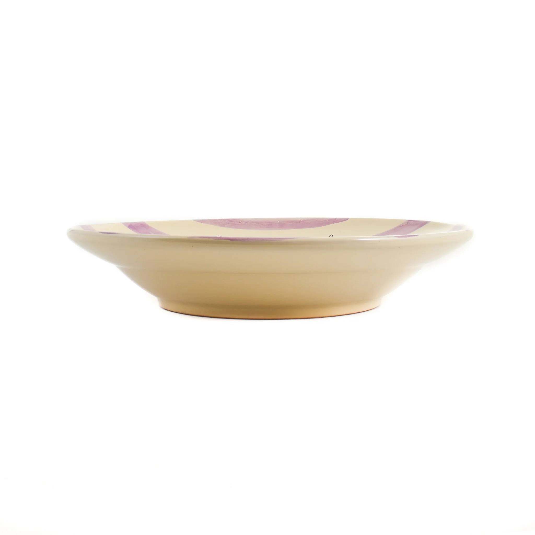 Puglia "Spaghetti Alle Vongole" Lilac Stripe Pasta Bowl, 29cm - Image 2