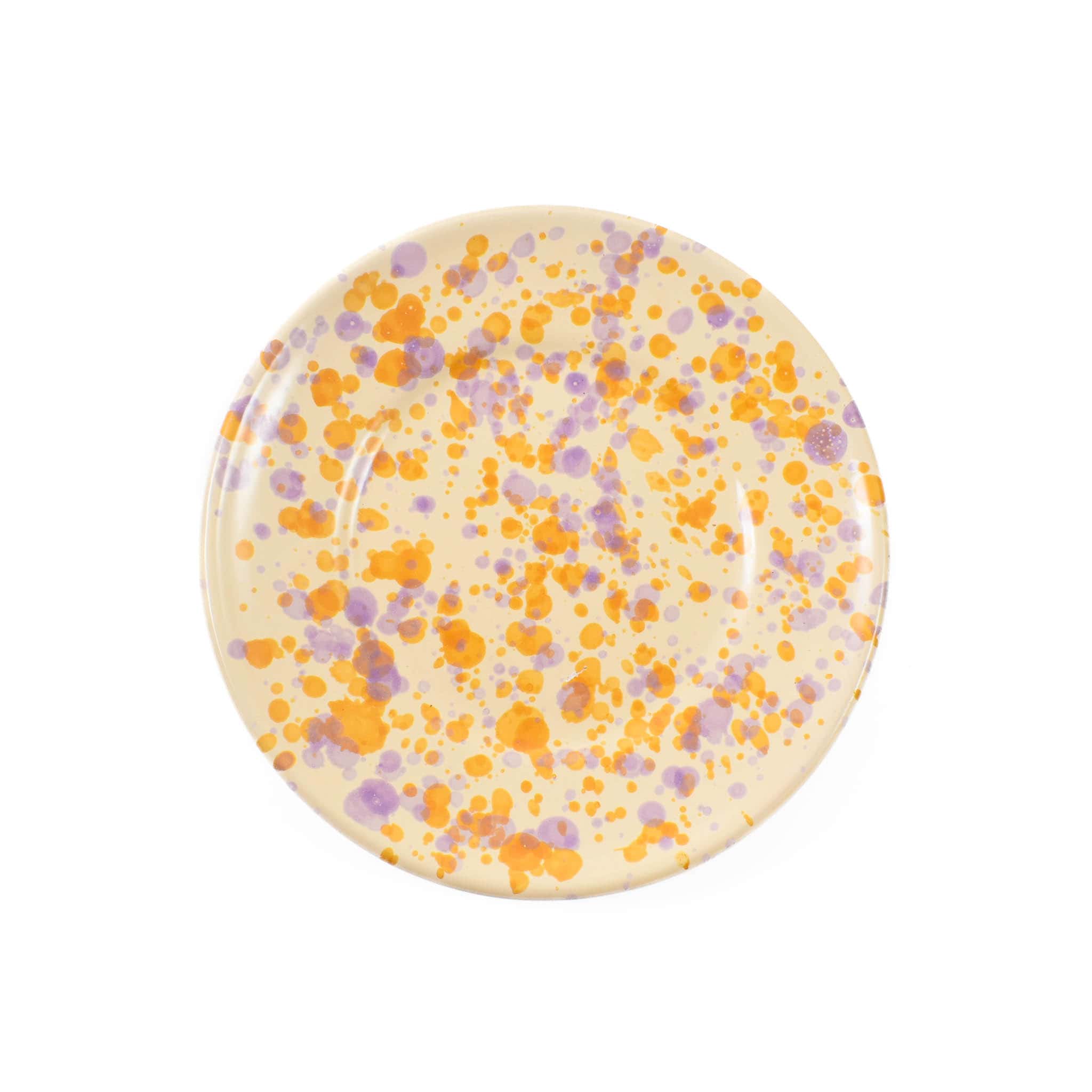Puglia Lilac and Yellow Splatter Side Plate, 19cm