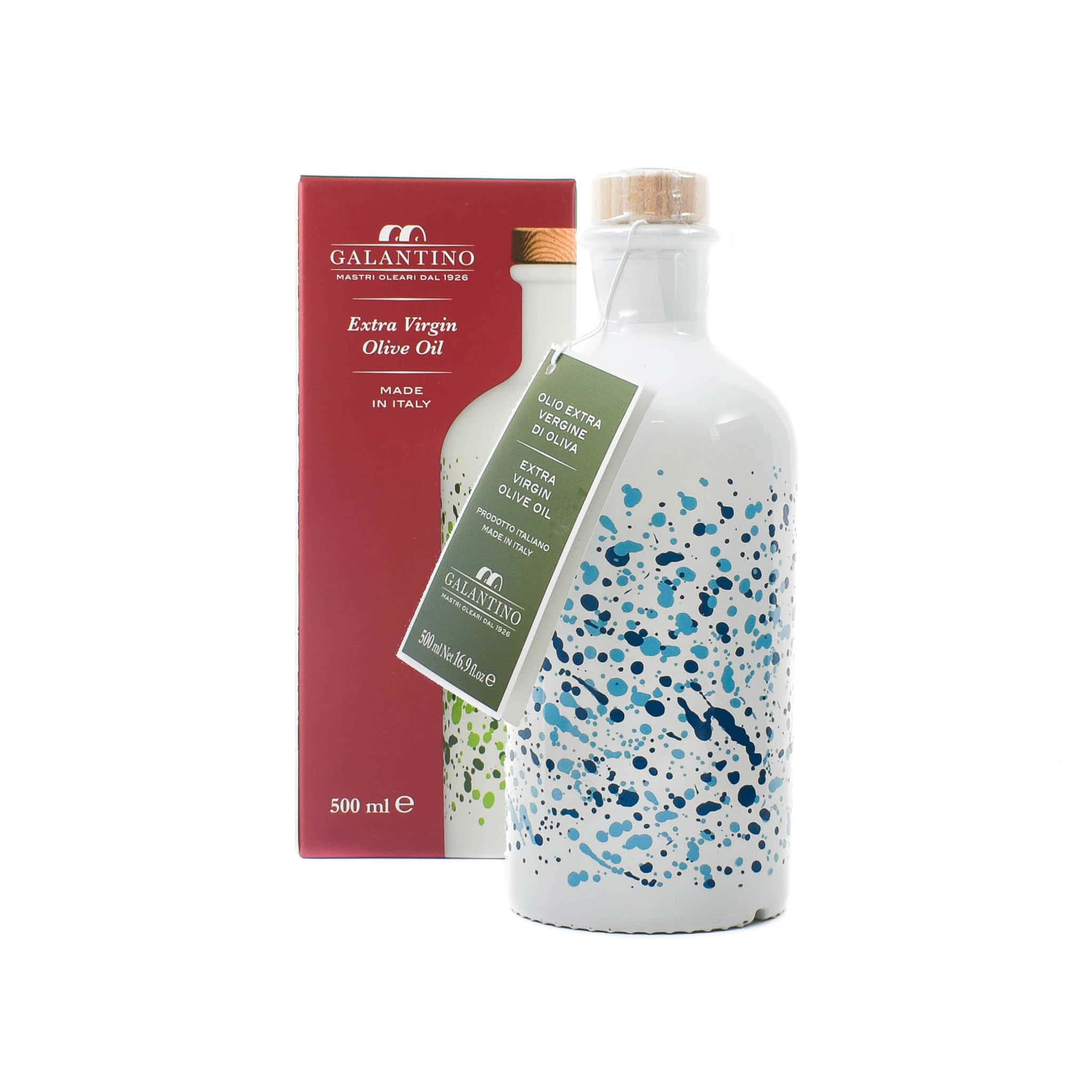 Puglian Extra Virgin Olive Oil in Arte Blue Glass Bottle, 500ml