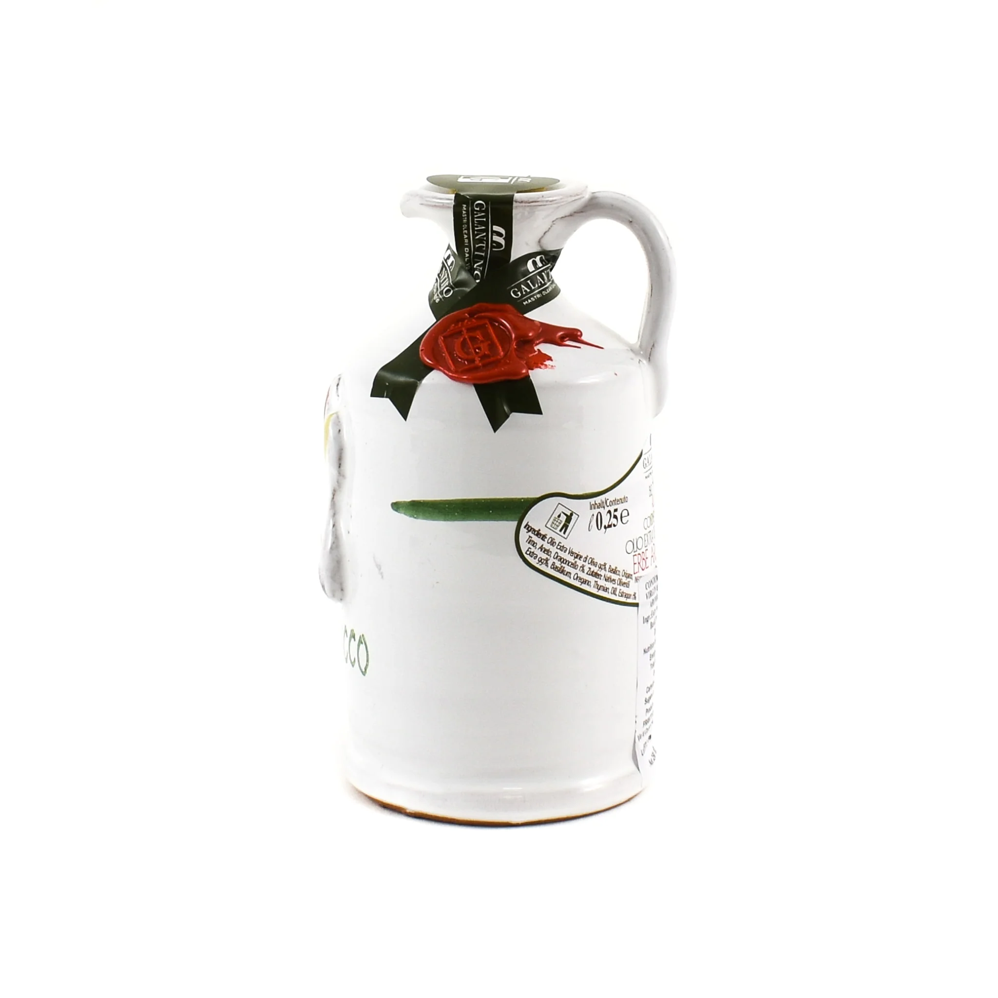 Puglian Olive Oil with Mixed Herbs in Terracotta Bottle, 250ml - Image 2