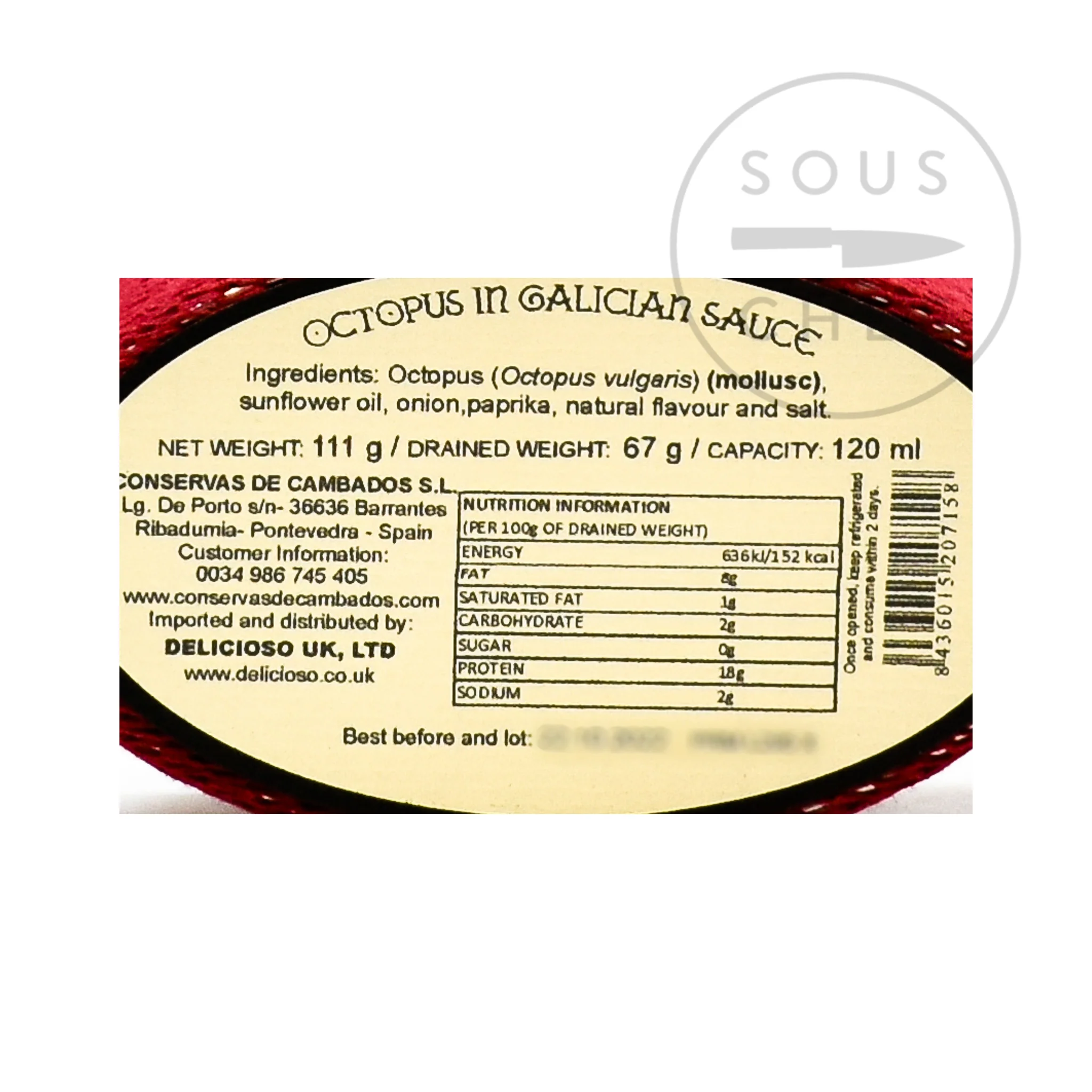 Pulpo En Salsa Gallega - Octopus, 111g - Image 4