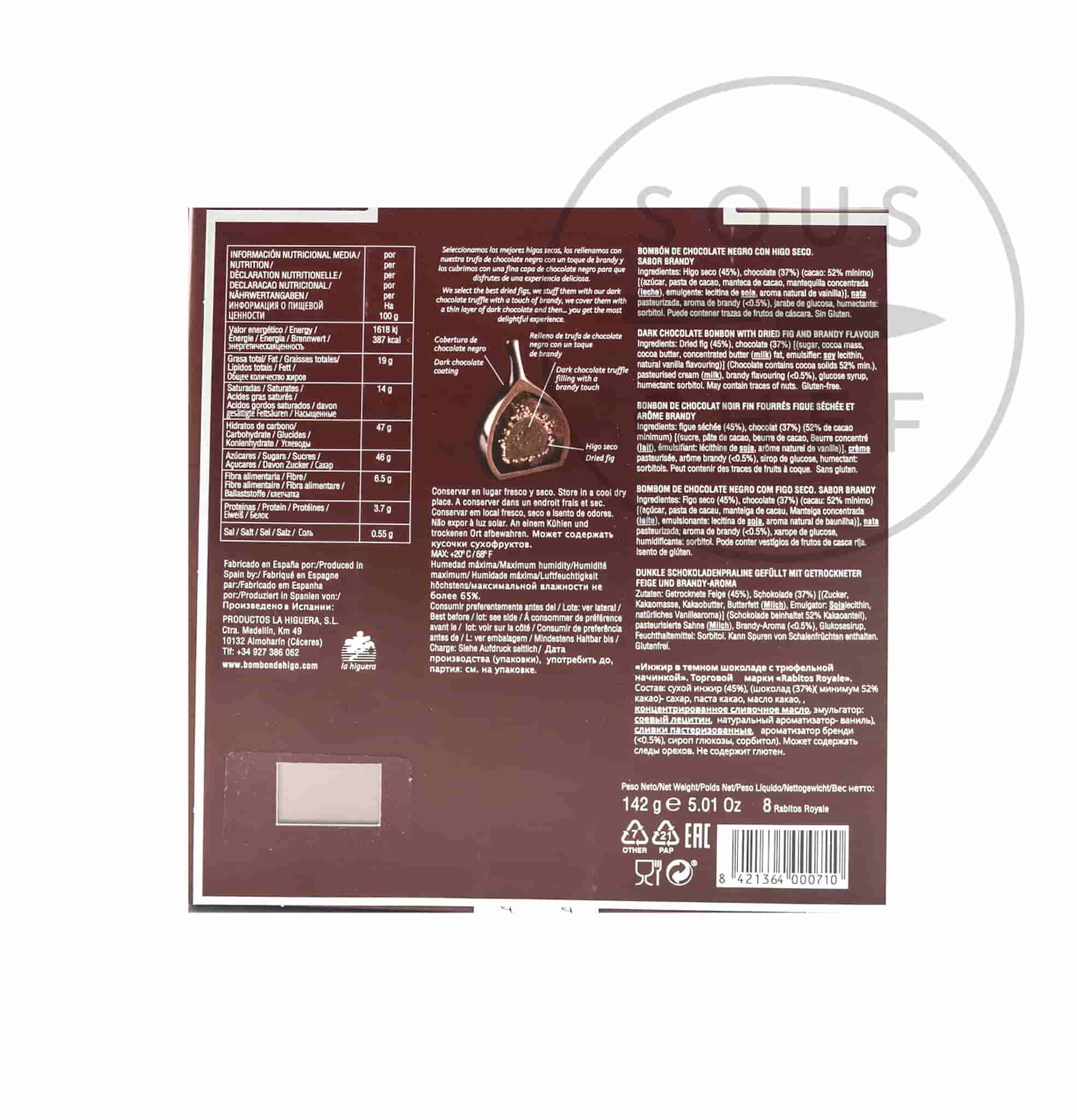 Rabitos Royale Dark Chocolate Figs, 142g - Image 3