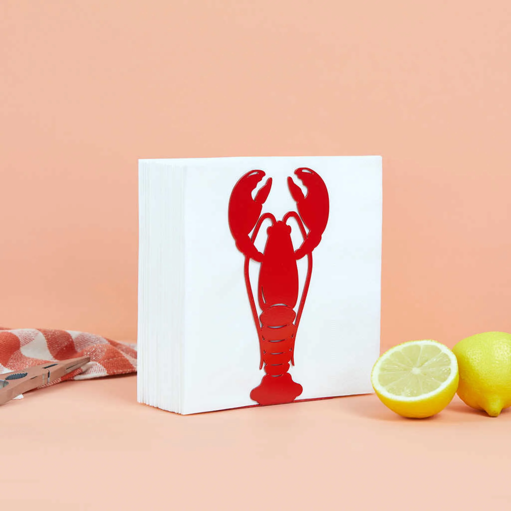 Red Lobster Metal Napkin Holder - Image 3