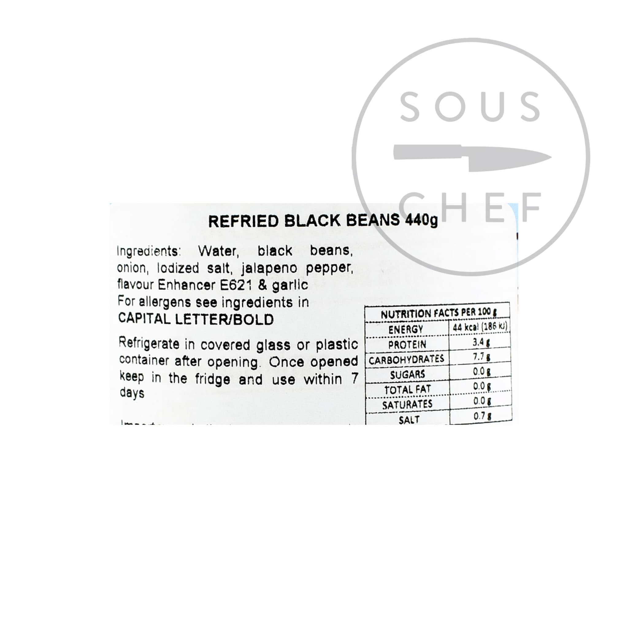 La Costena Refried Black Beans, 440g - Image 2