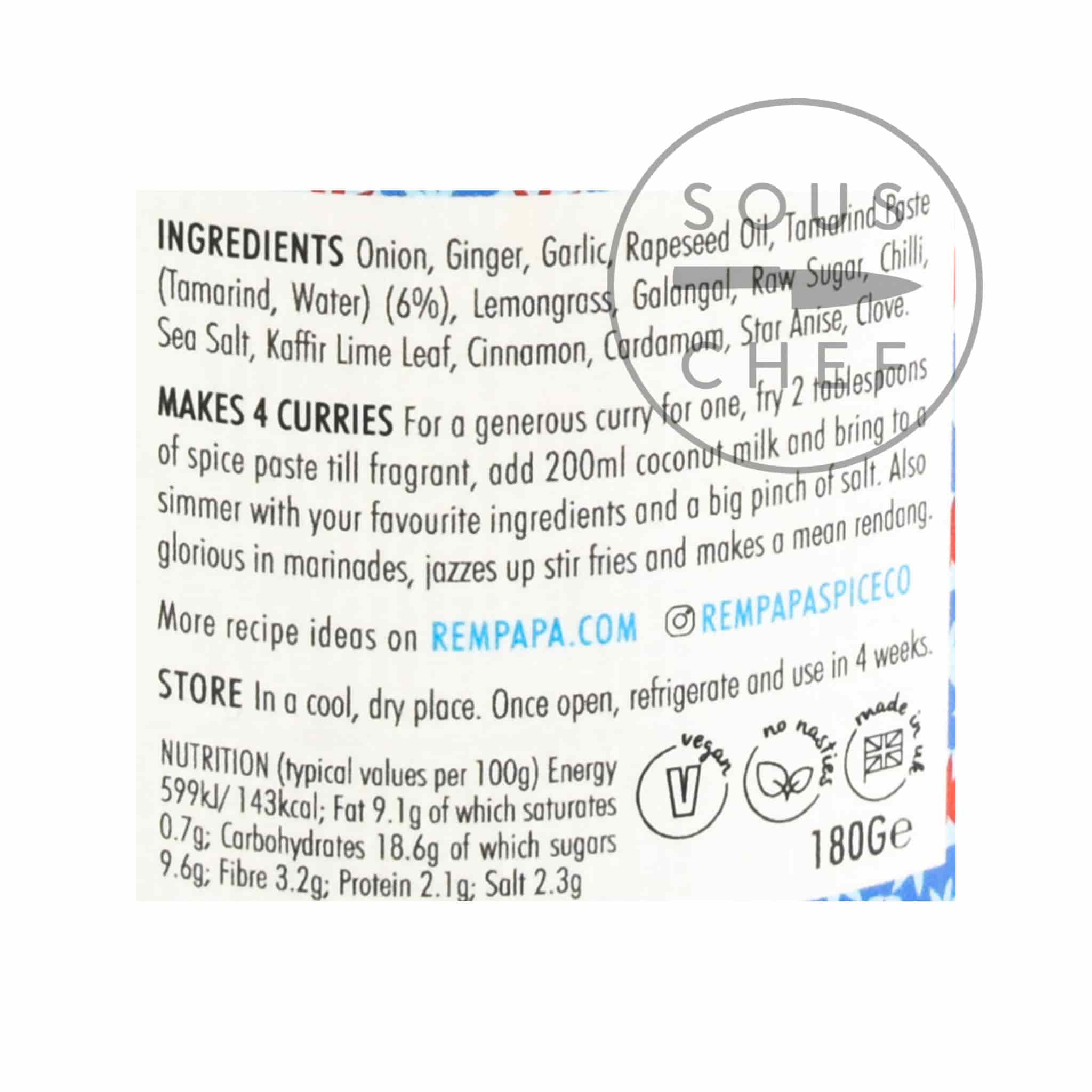 Rempapa Balinese Spiced Tamarind Curry Paste, 180g - Image 3