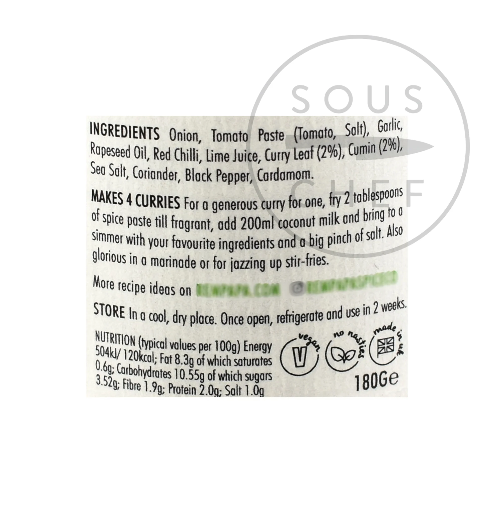 Rempapa Mamak Curry Leaf & Roasted Cumin, 180g - Image 2