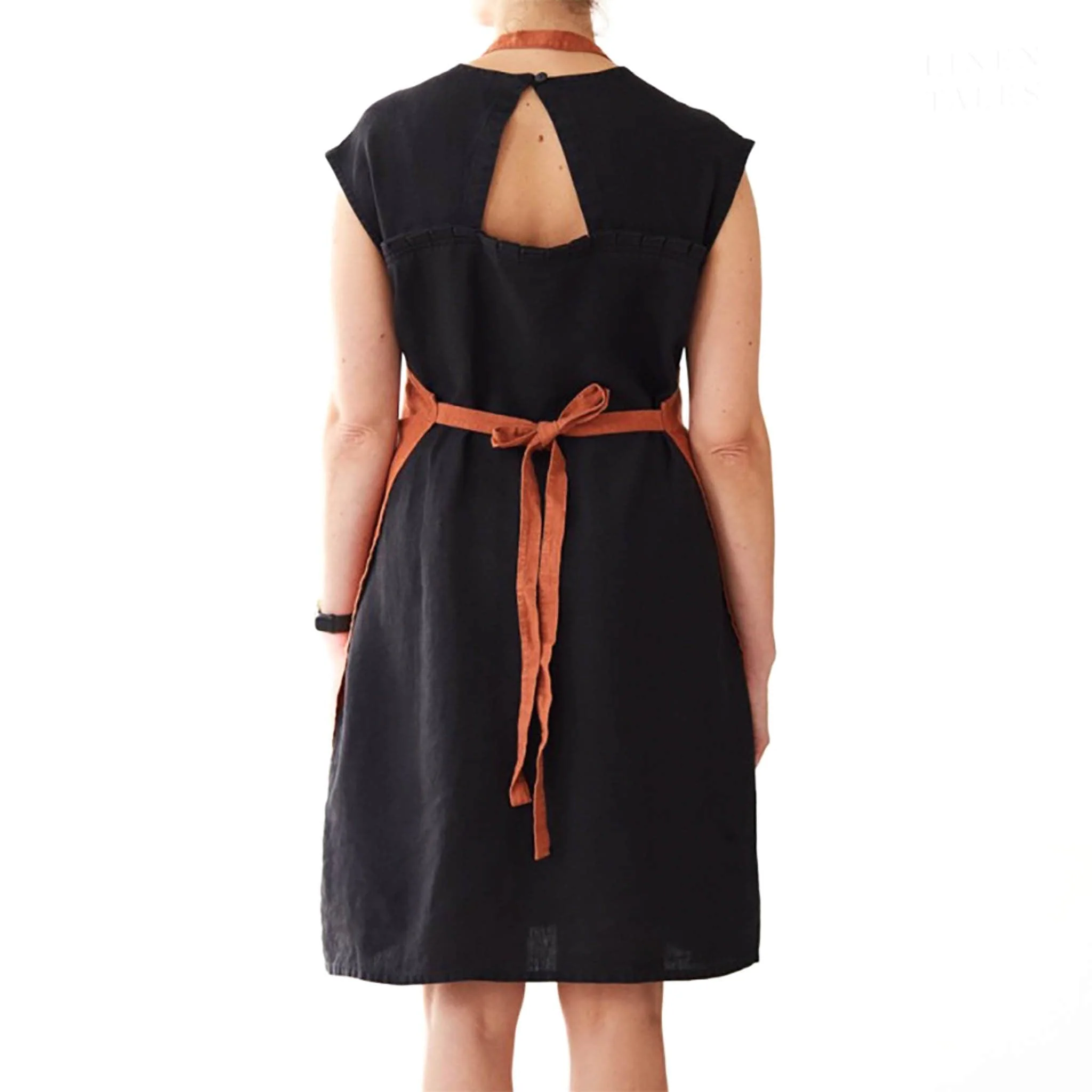 Rust Daily Linen Apron - Image 2