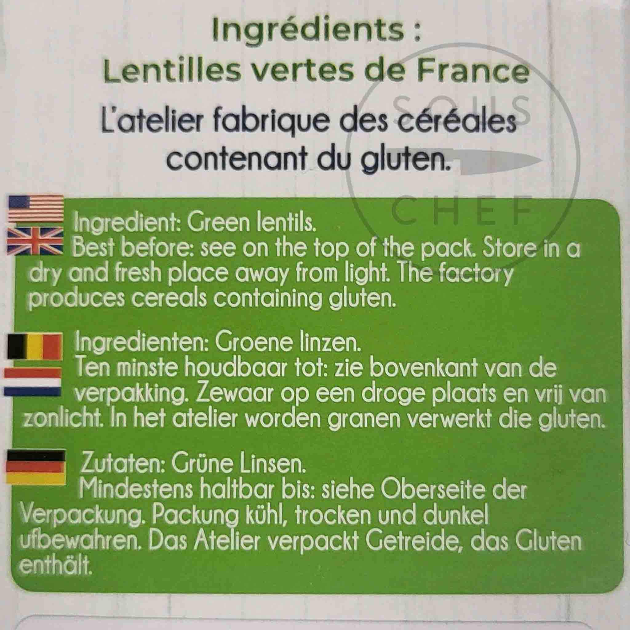 Sabarot French Green Lentils, 500g - Image 2