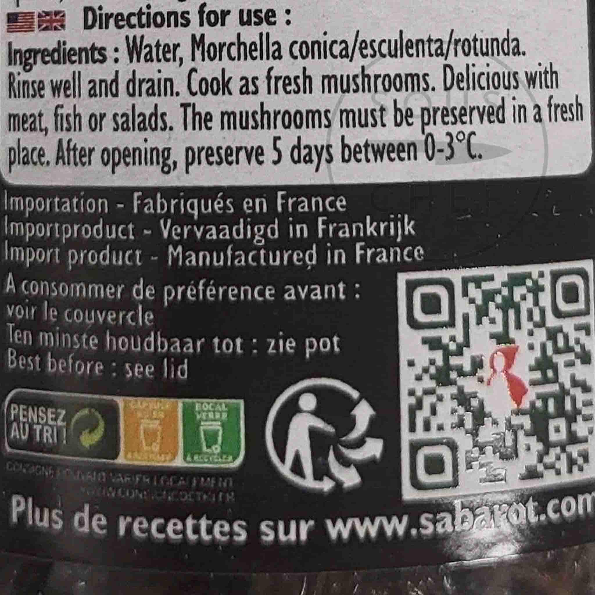 Sabarot Morel Mushrooms, 185g - Image 2