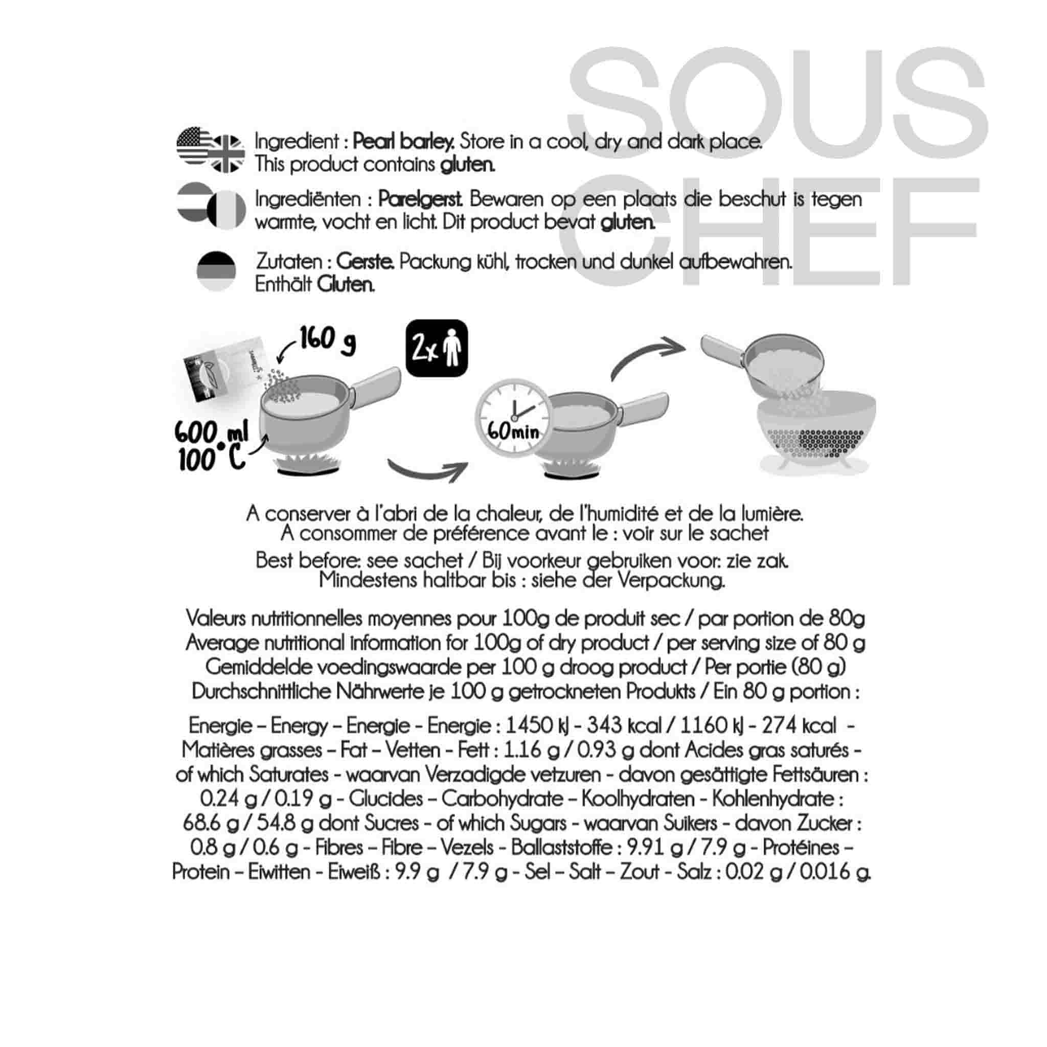 Sabarot Pearled Barley from Auvergne, 1kg - Image 2