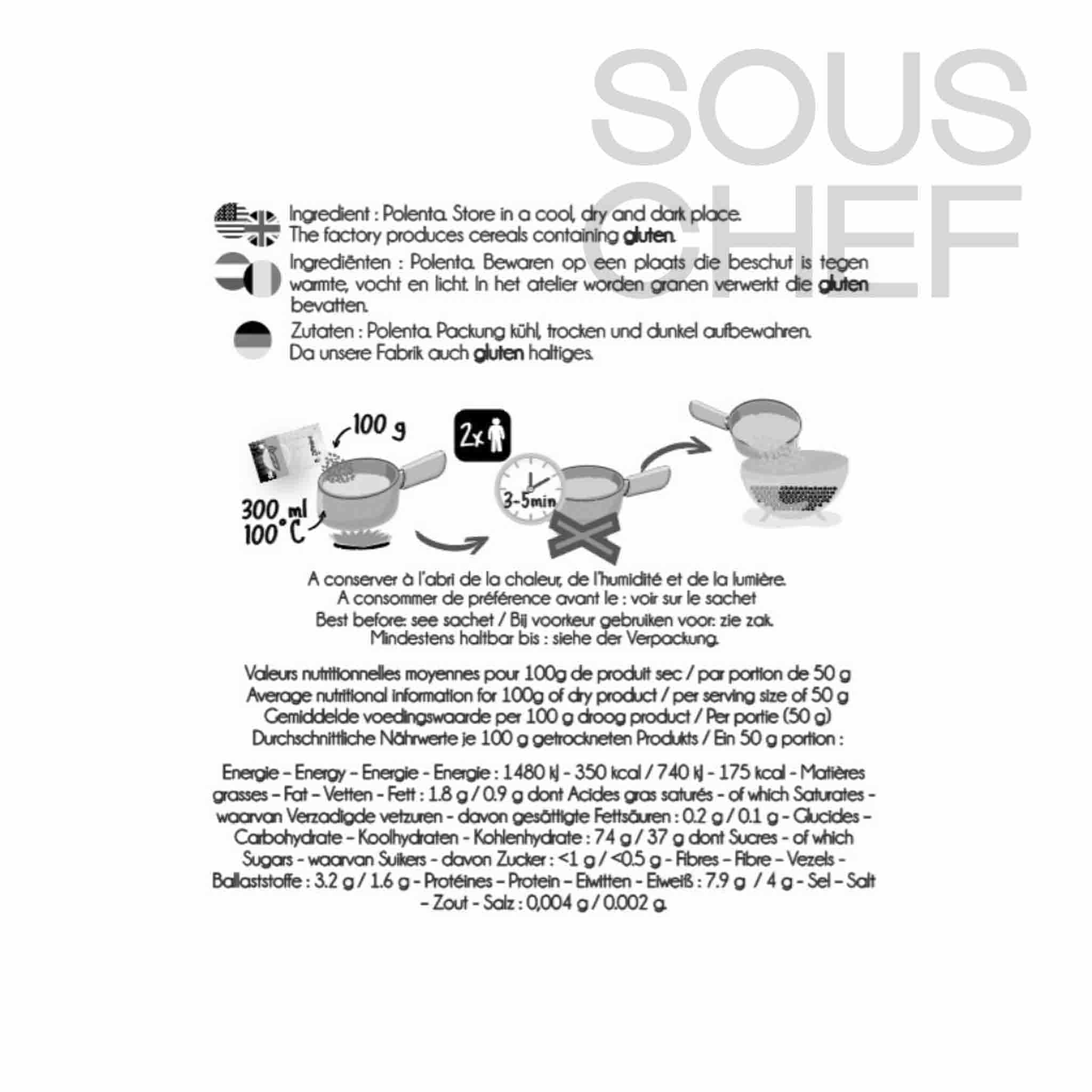 Sabarot Precooked Polenta, 850g - Image 2