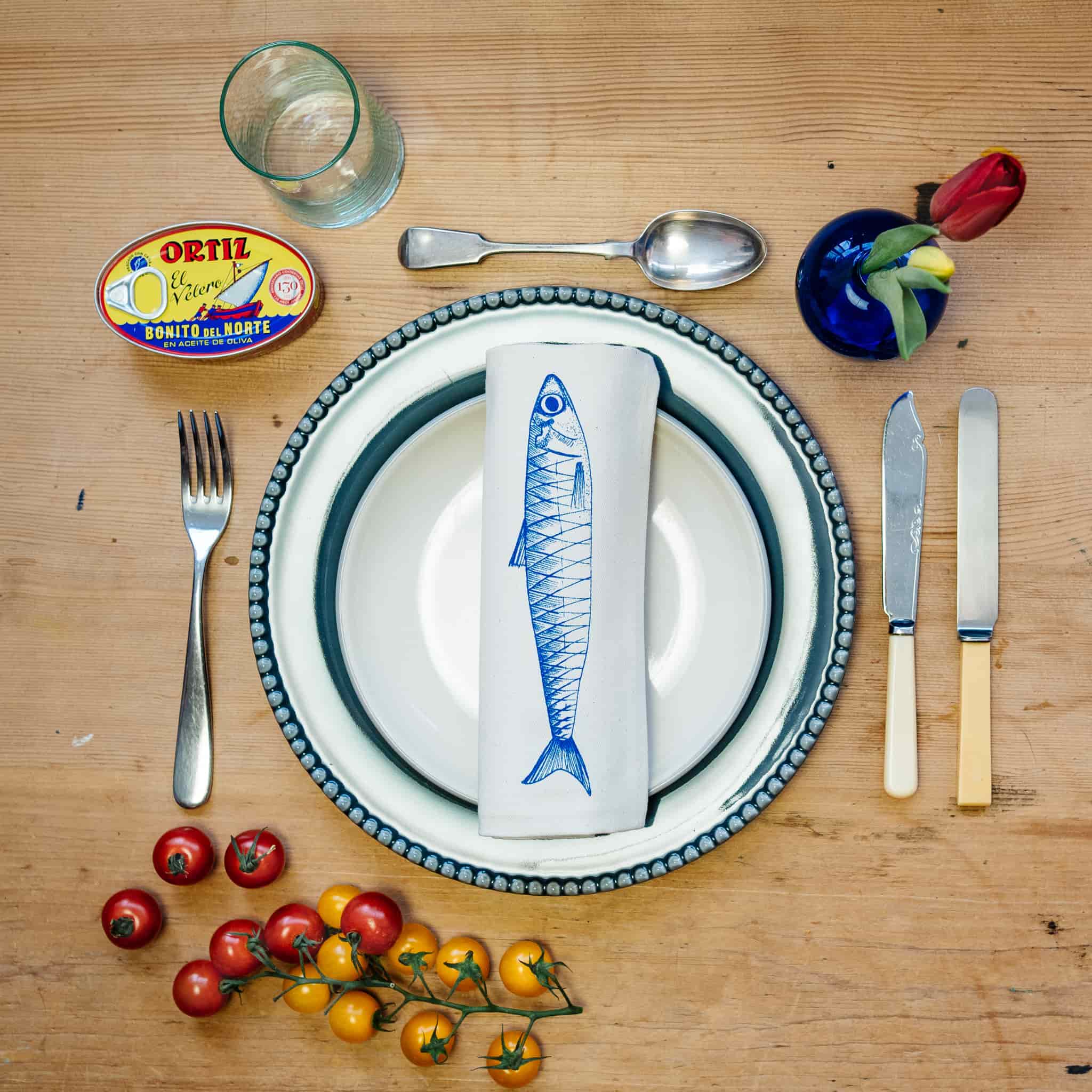 Lottie Day Sardine Design Napkins Box of 6 - Image 3