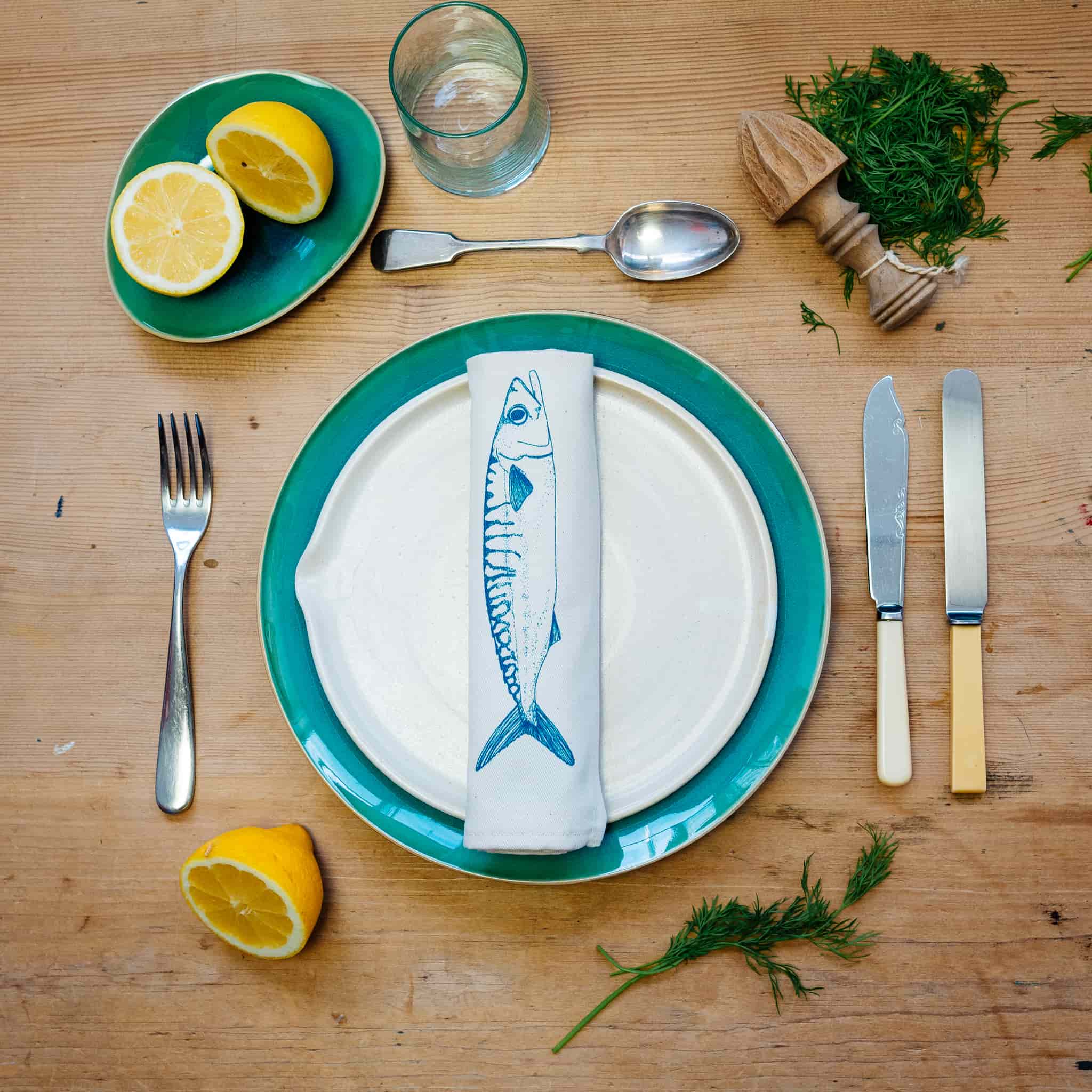 Lottie Day Sardine Design Napkins Box of 6 - Image 4