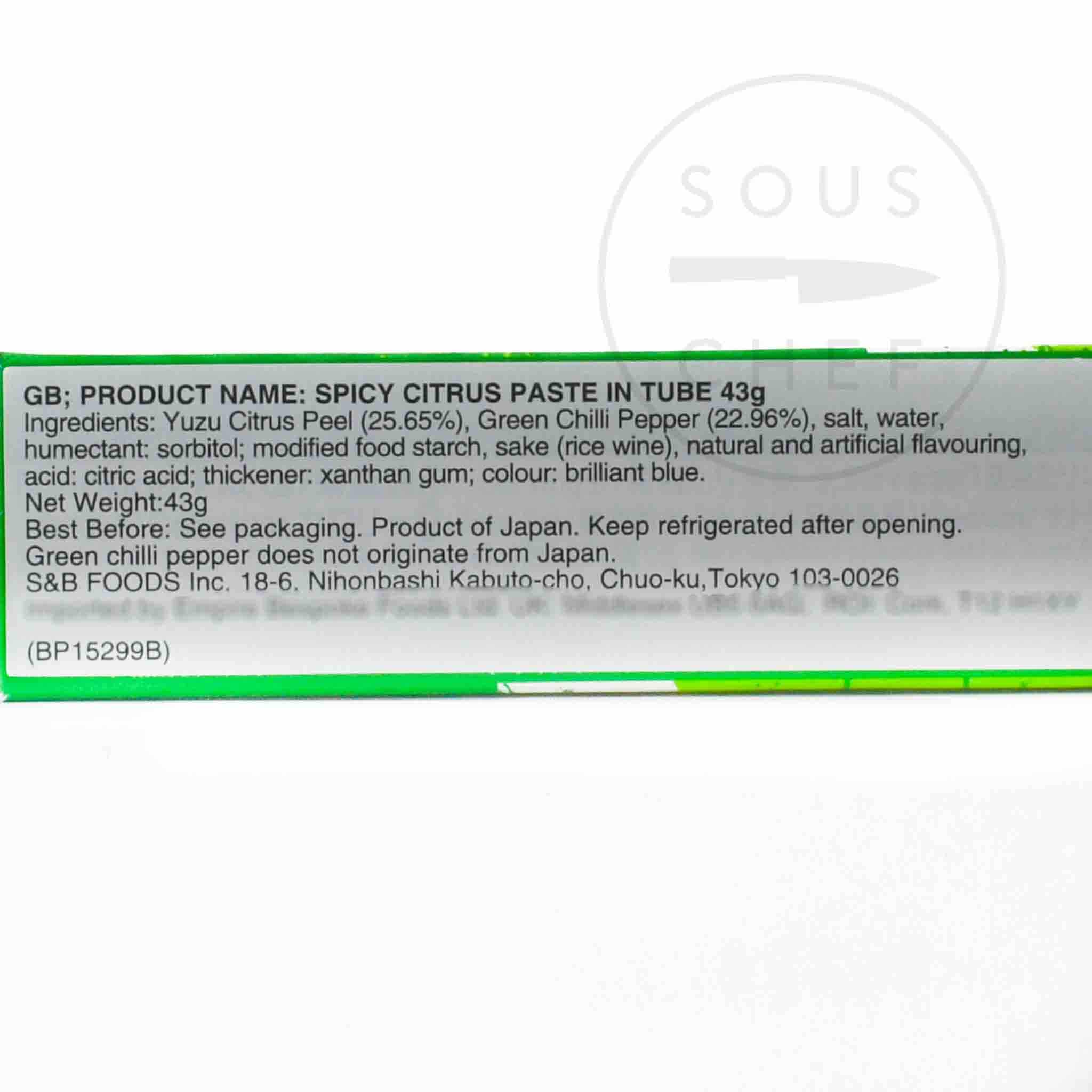 S&B Spicy Citrus Yuzu Paste In Tube, 43g - Image 3