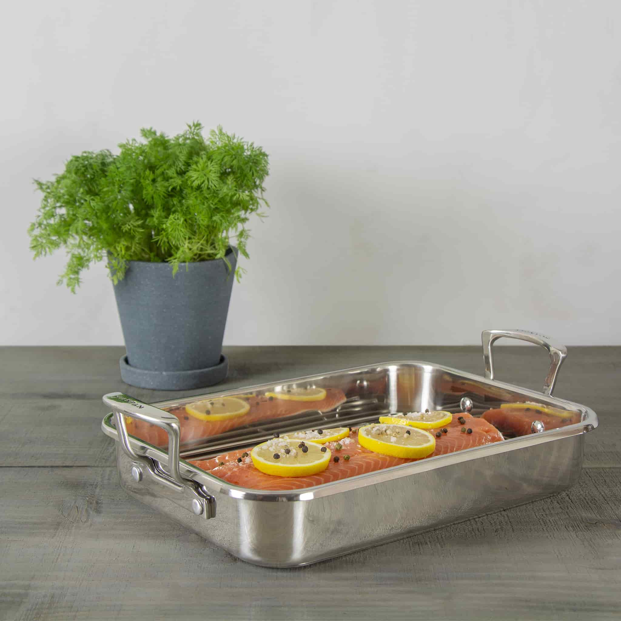 Scanpan Impact Stainless Steel Roasting Pan with Rack, 43x28cm - Image 2