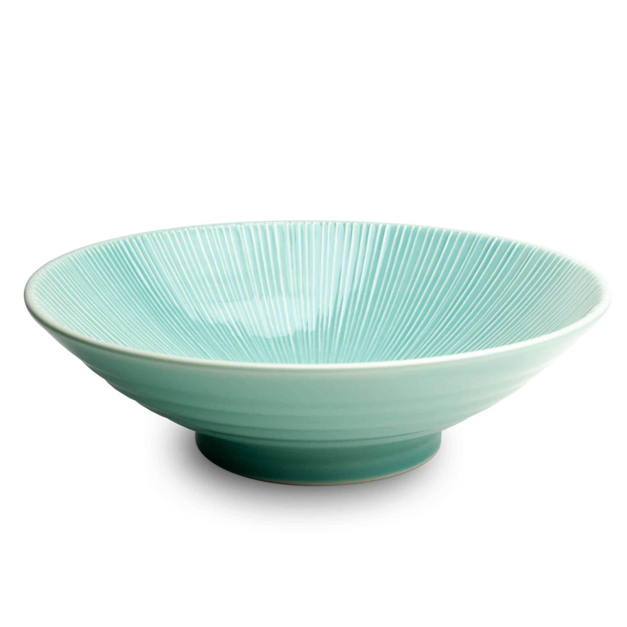 Senkei Shallow Bowl, Turquoise, 24cm - Image 2