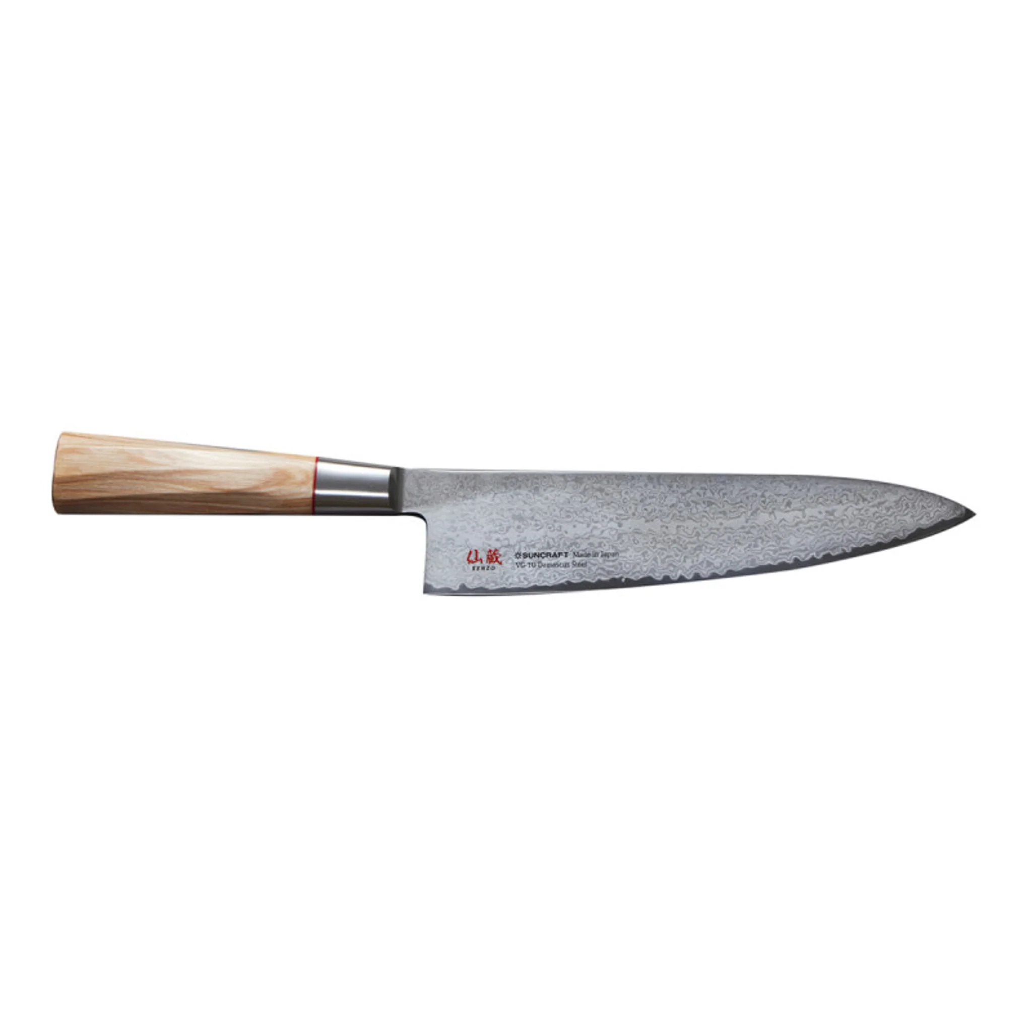 Senzo Twist Damascus Steel VG10 Core Gyuto Knife, 20cm