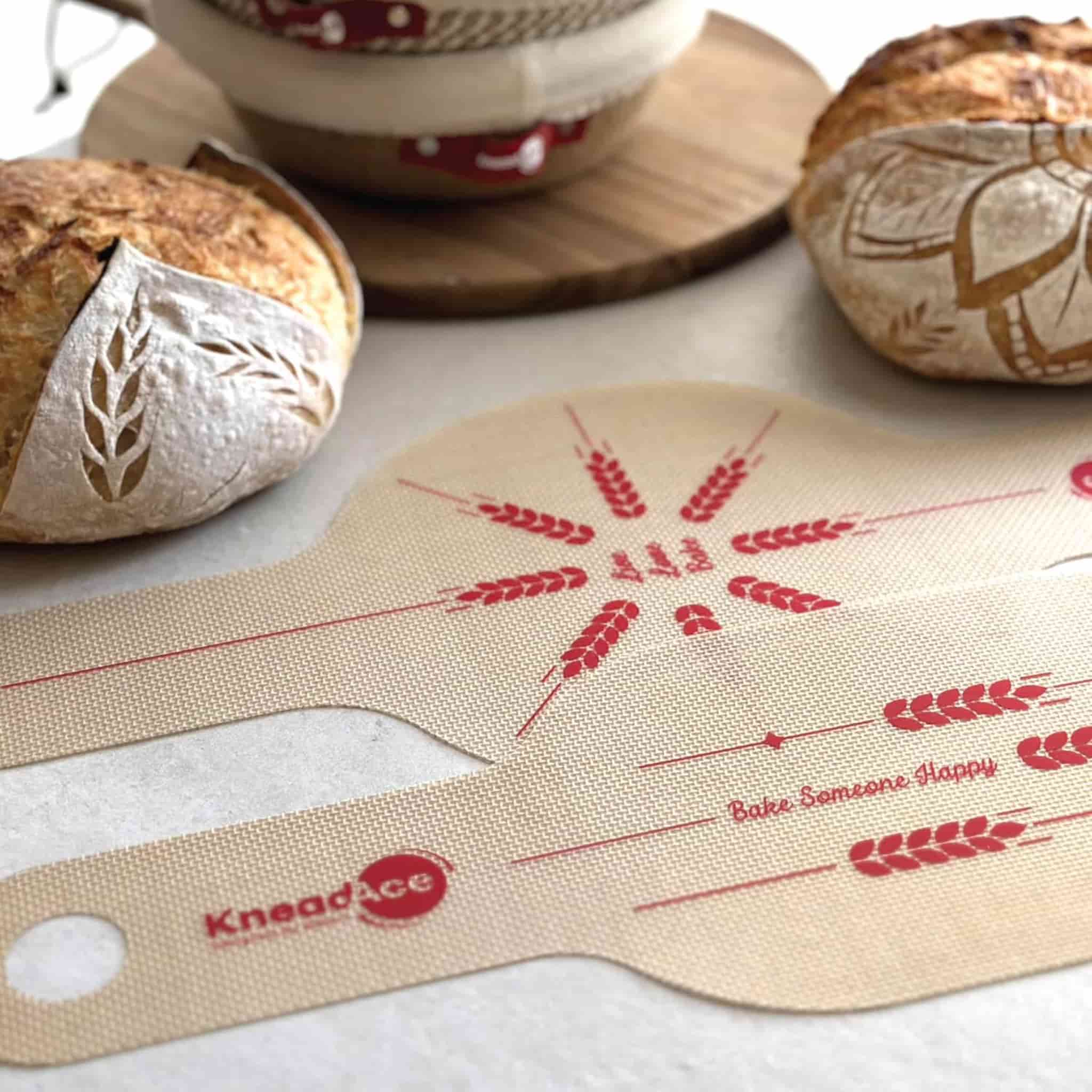 Set of 2 KneadAce Silicone Bread Slings, Oval & Round - Image 2