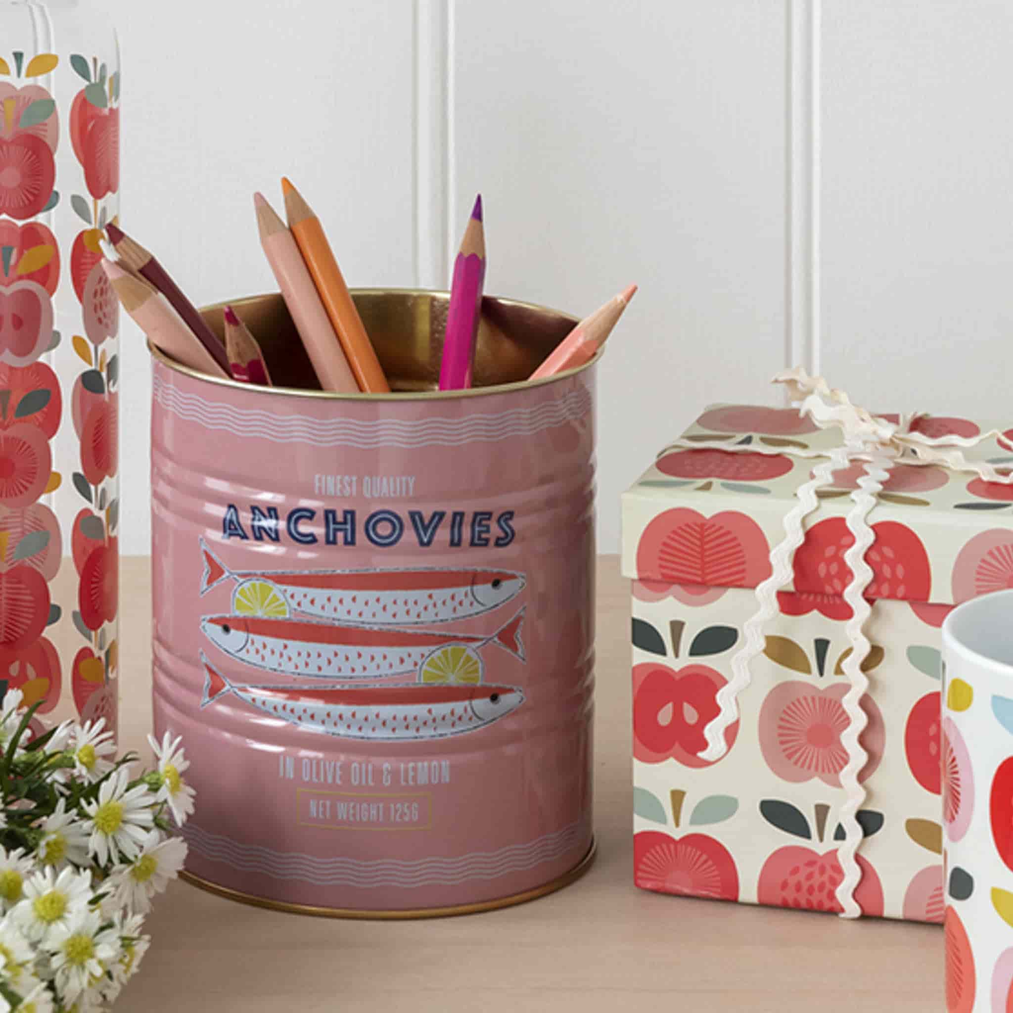 Set of 2 Mackerel & Anchovies Utensil Jars - Image 3