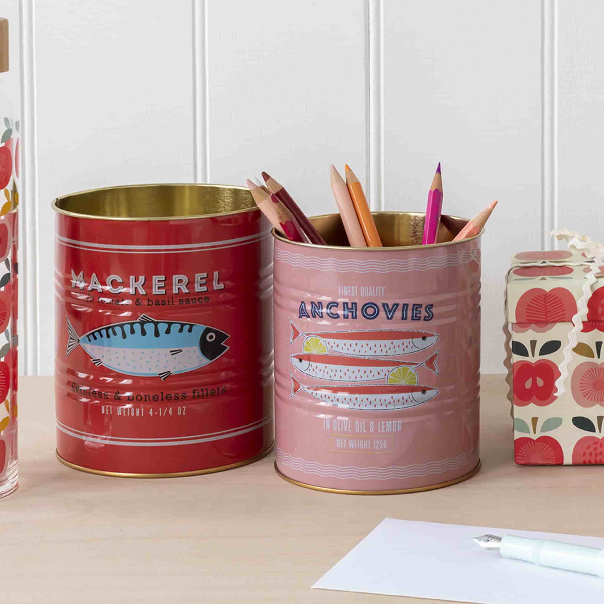 Set of 2 Mackerel & Anchovies Utensil Jars - Image 5