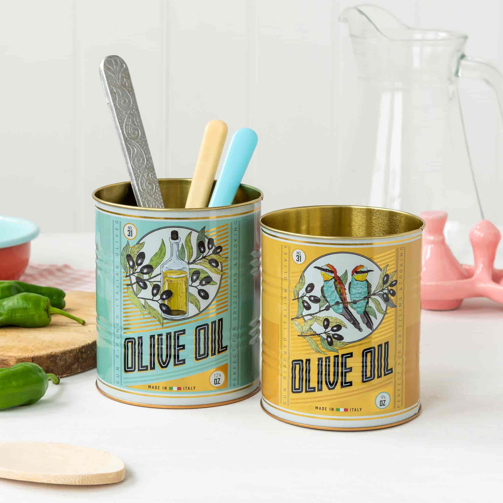 Set of 2 Olive Oil Utensil Jars - Image 3