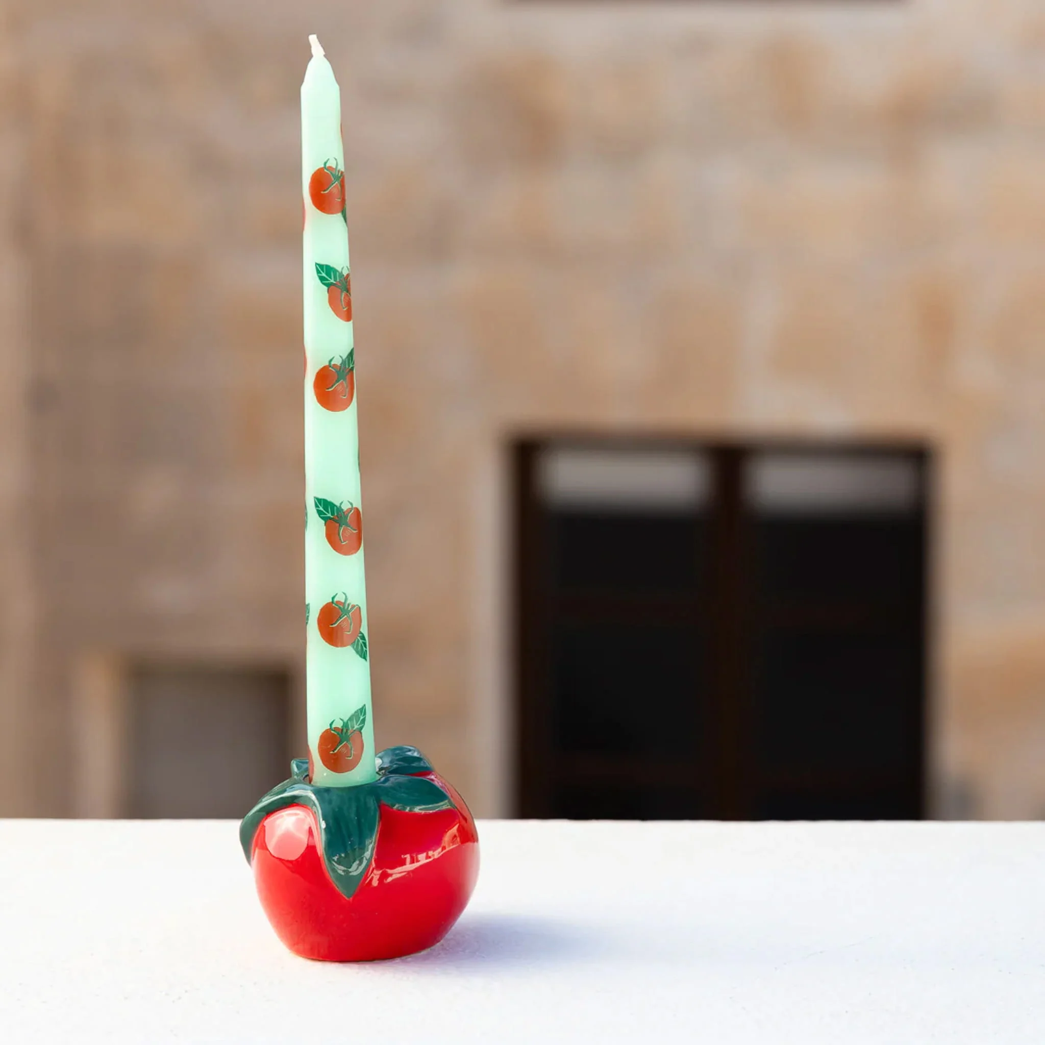 Set of 2 Tomato Patterned Candles - Image 3