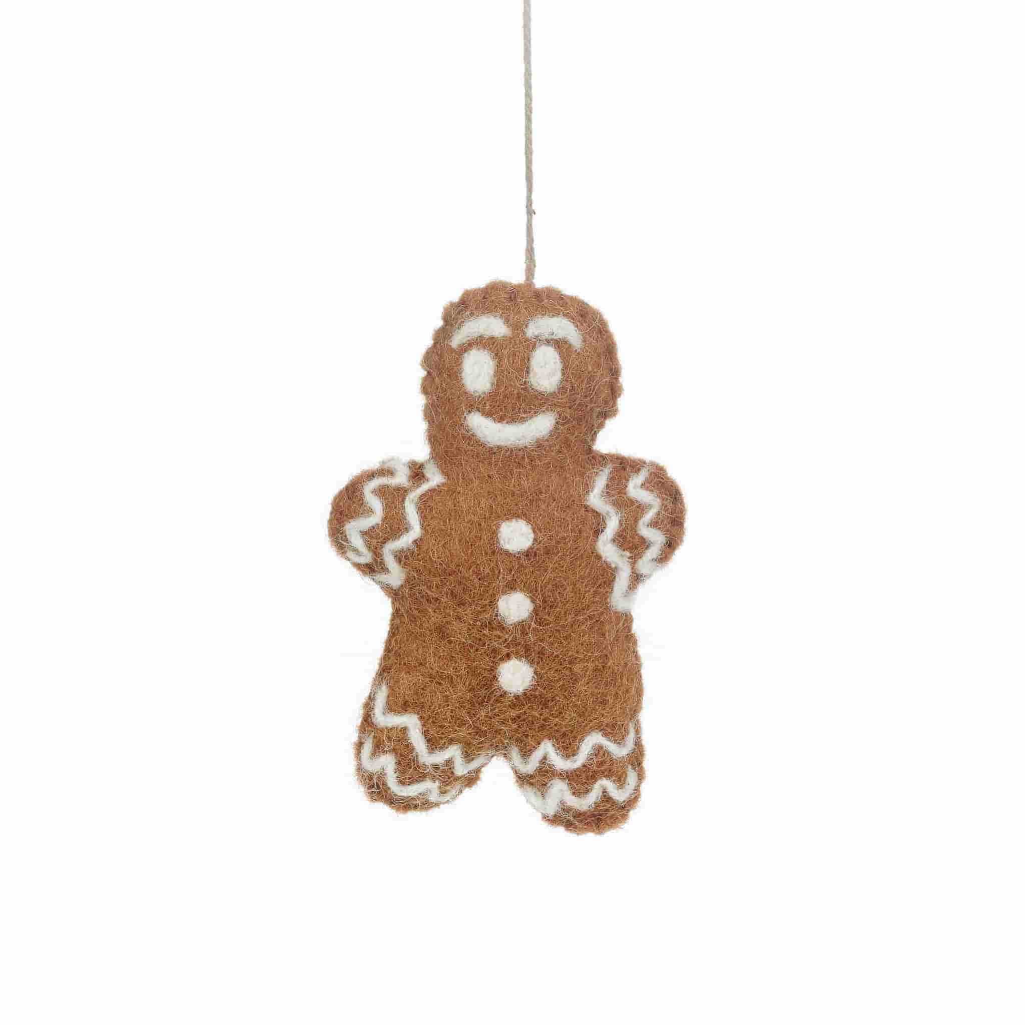 Set of 3 Gingerbread Friends Felt Tree Decoration - Image 2