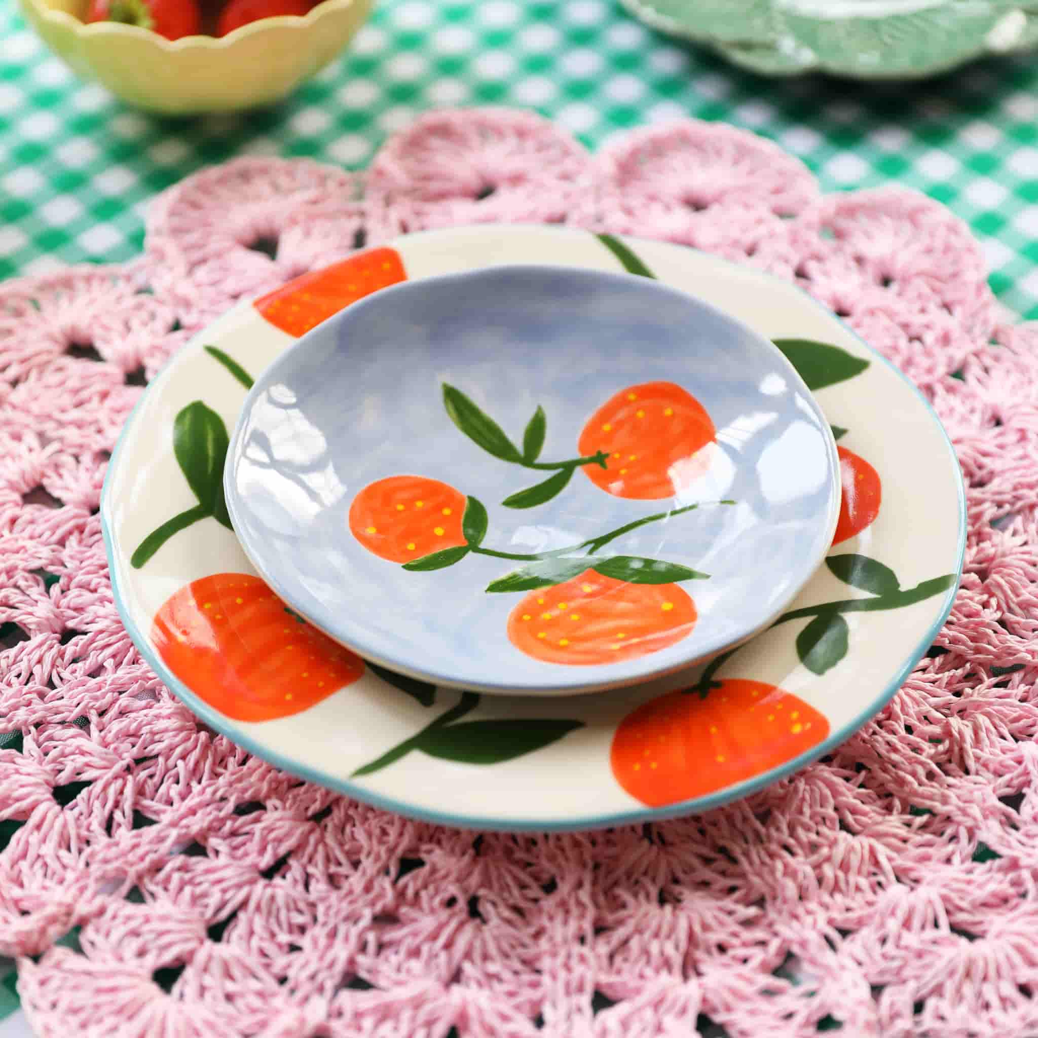 Set of 4 Orange Side Plates, 16cm - Image 2