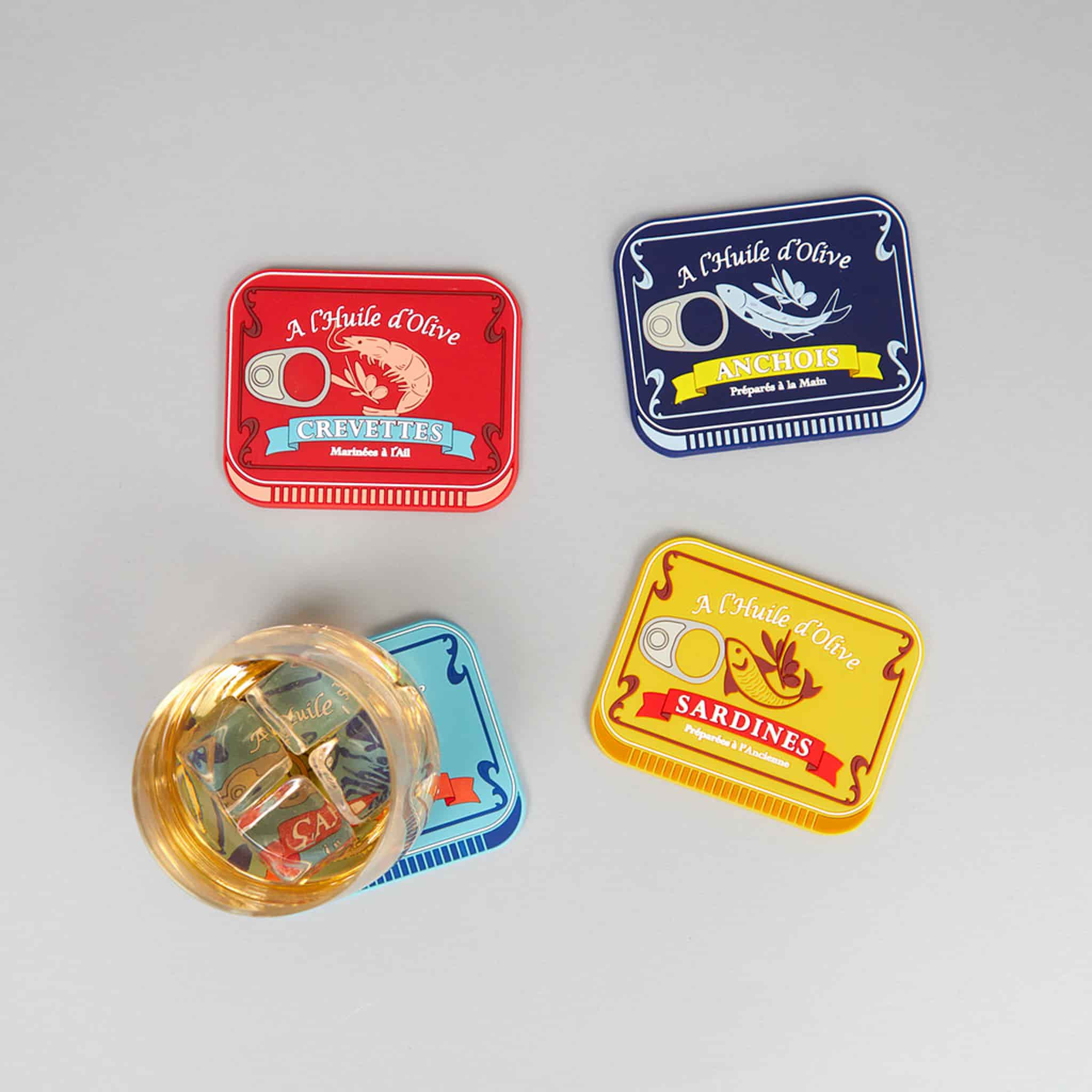Set of 4 Sea Food Design Coasters - Image 2