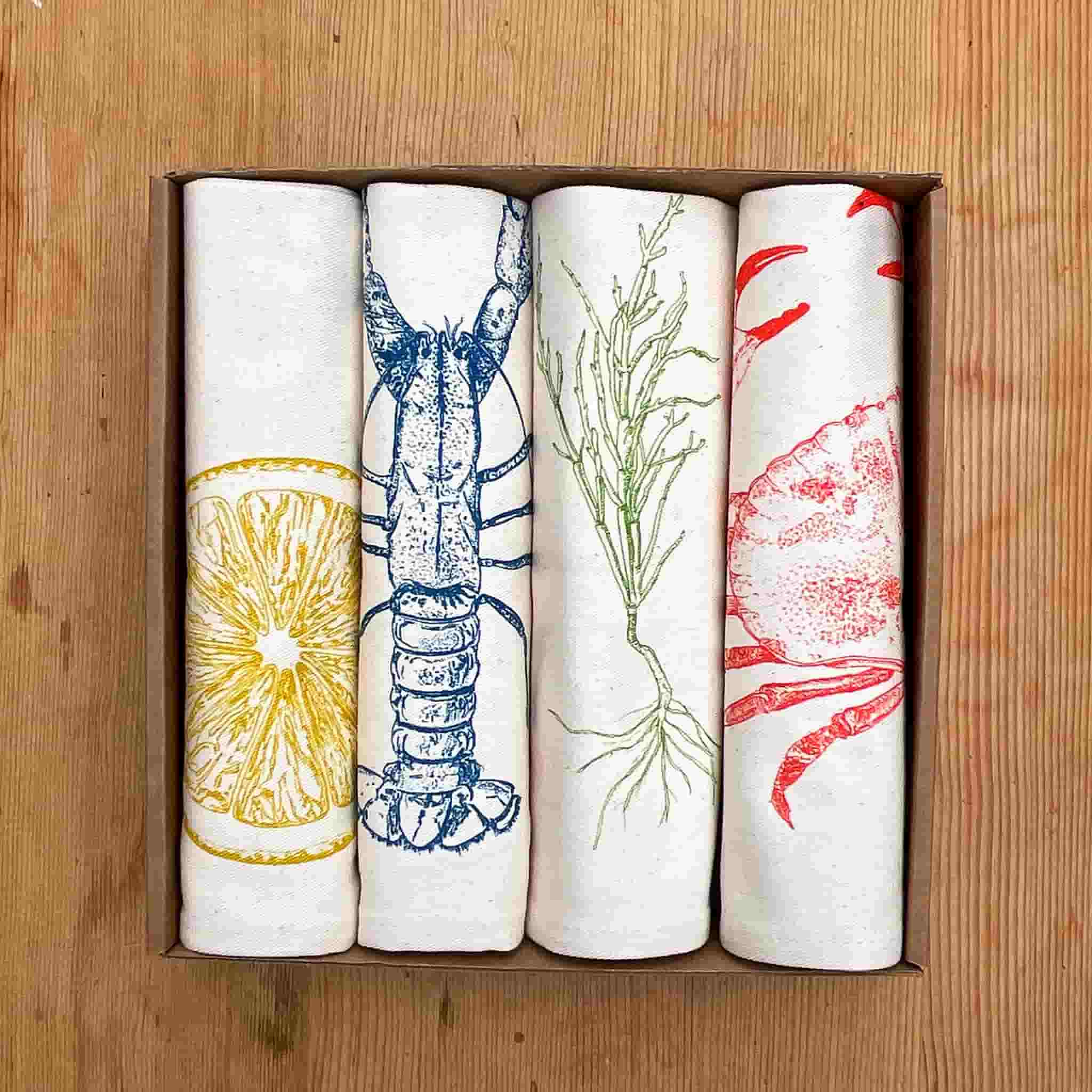 Lottie Day Set of 4 Seafood Napkins - Image 2