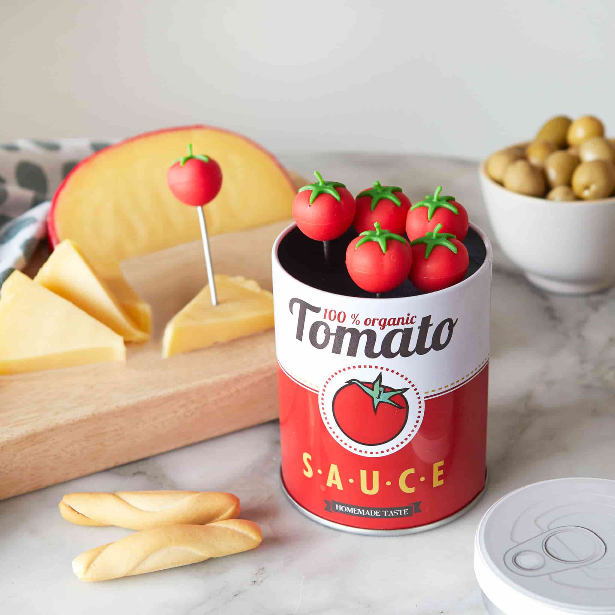 Set of 6 Tomato Cocktail Sticks in a Tin - Image 2