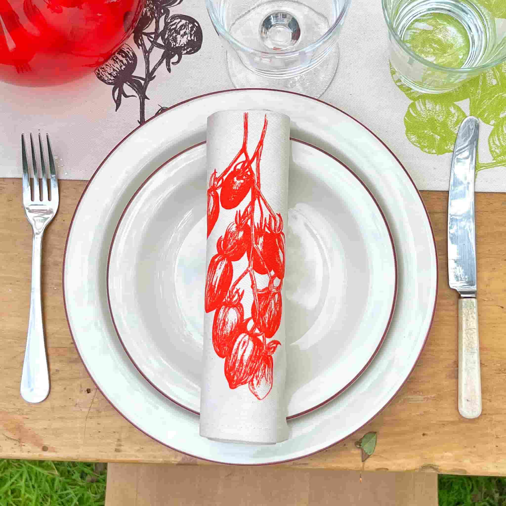 Lottie Day Set of 6 Tomato Napkins - Image 2