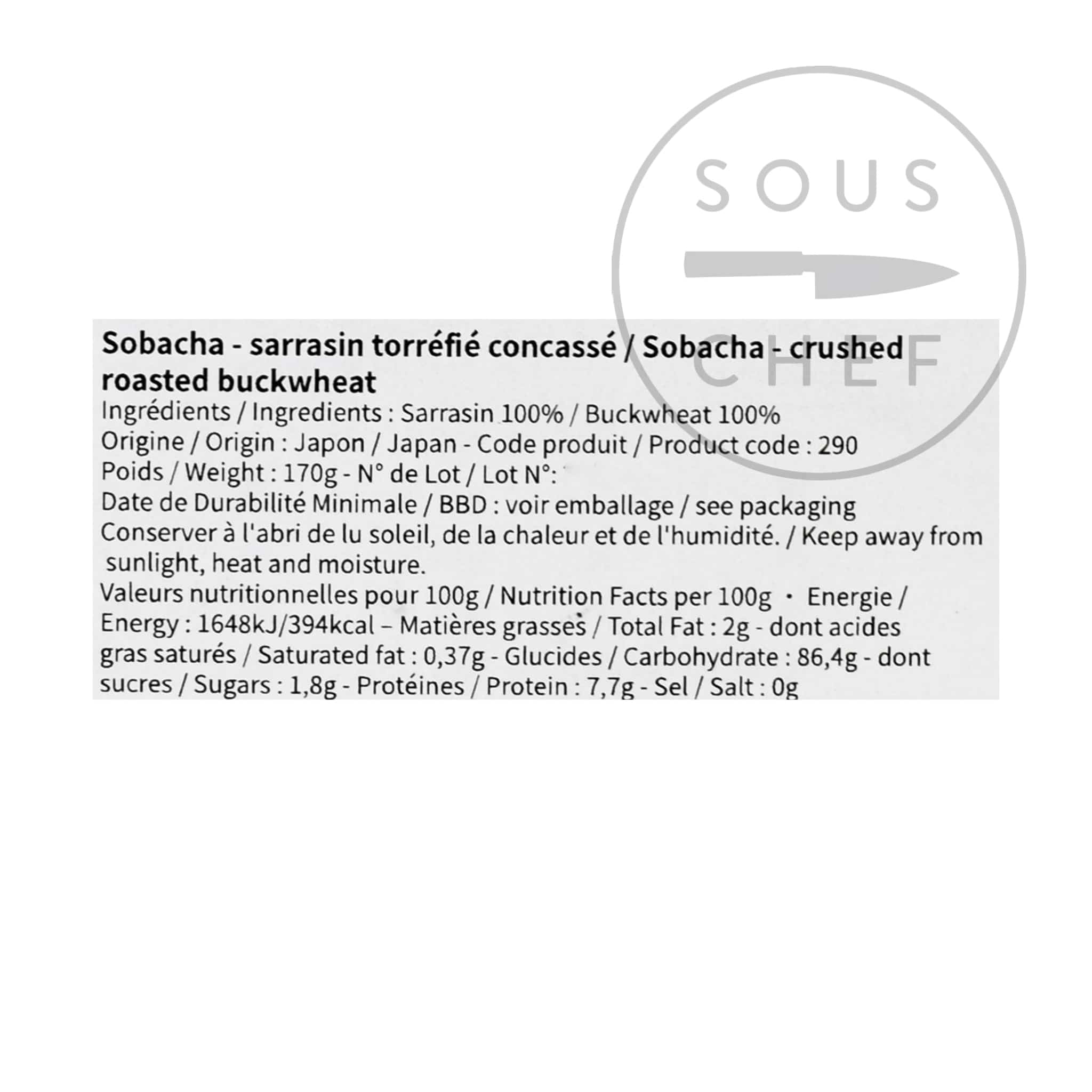 Sobacha - Crushed Roasted Buckwheat Seeds, 170g - Image 3