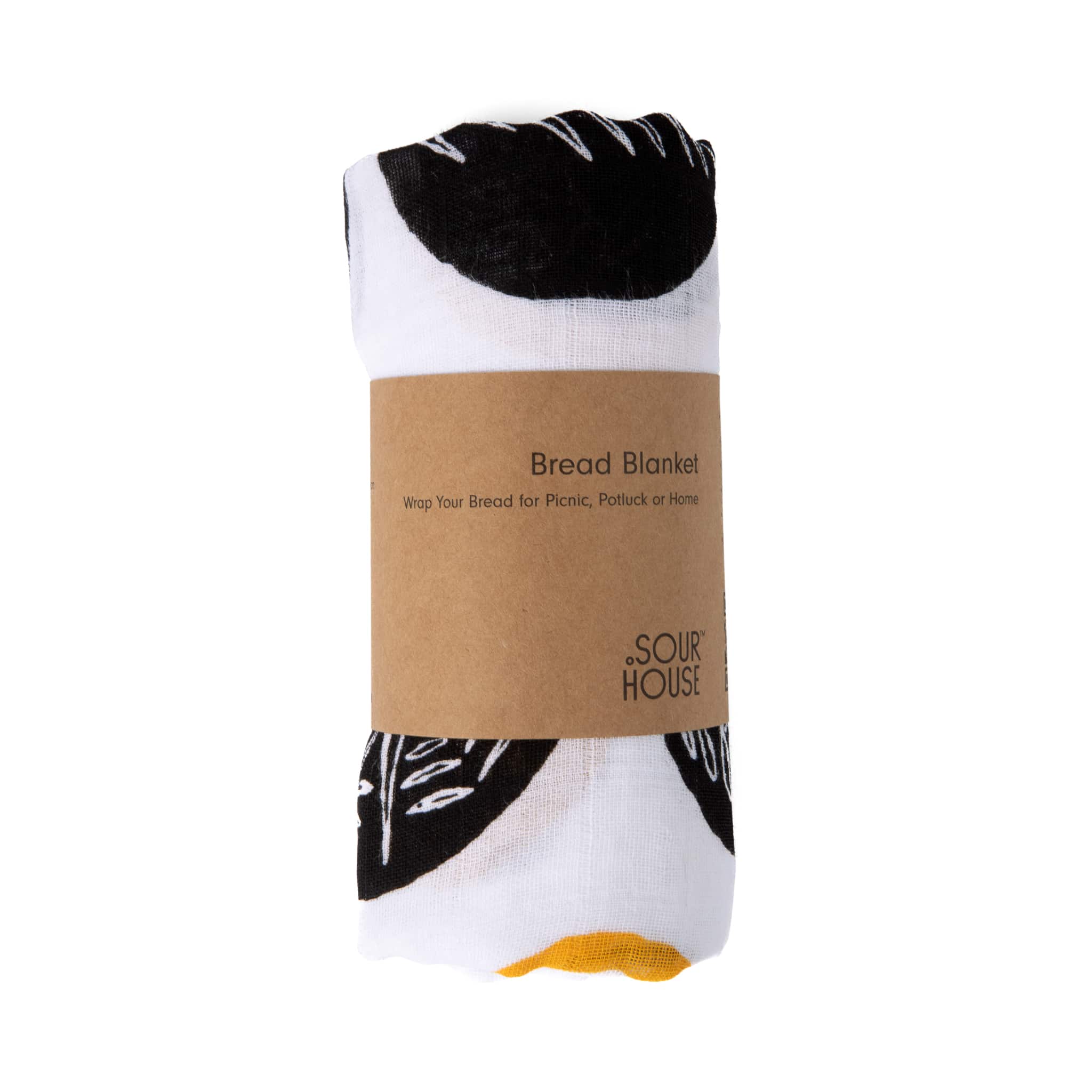 Sourhouse Black & Gold Bread Blanket, 86cm - Image 2