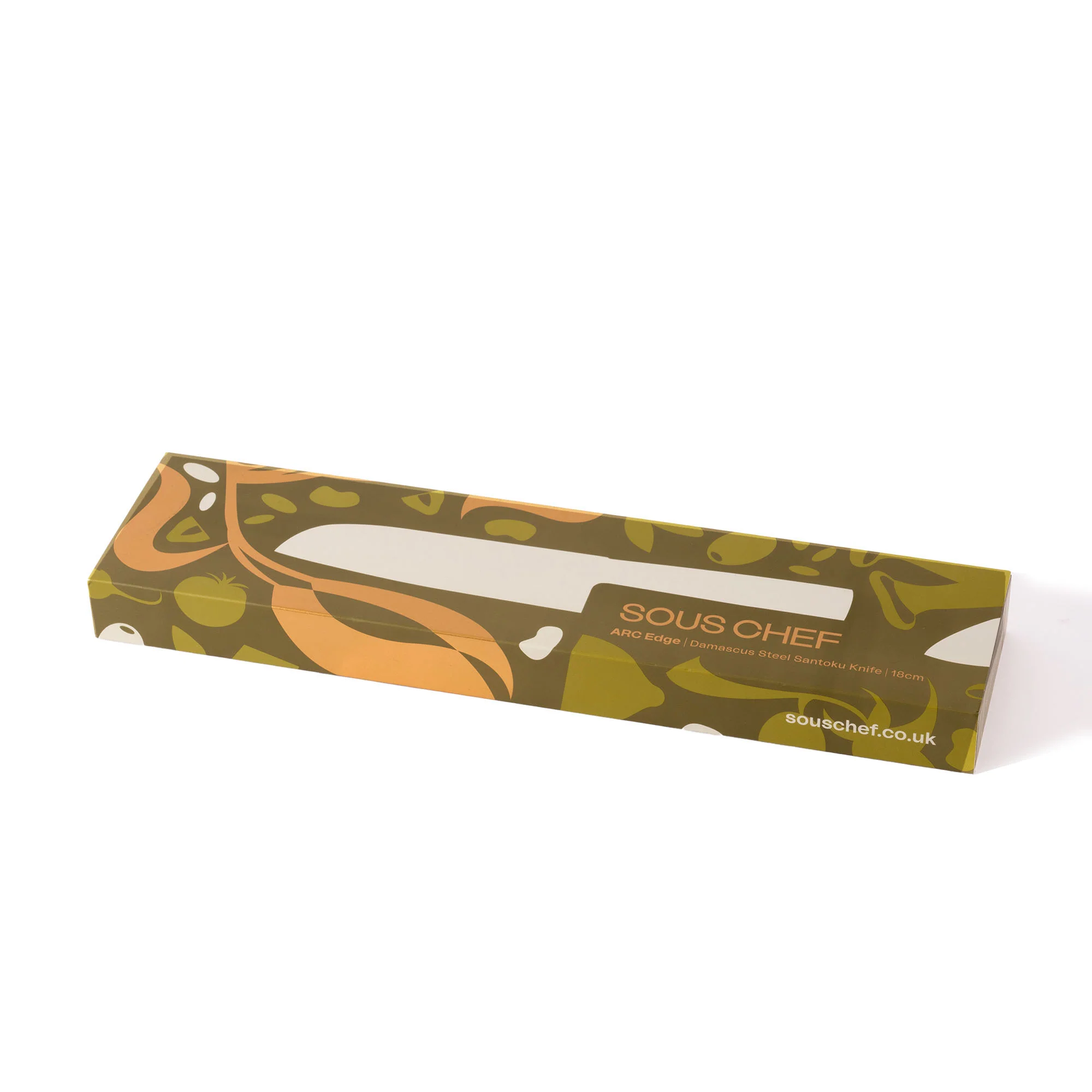 Sous Chef ARC Edge Damascus Steel Santoku Knife, 18cm - Image 8